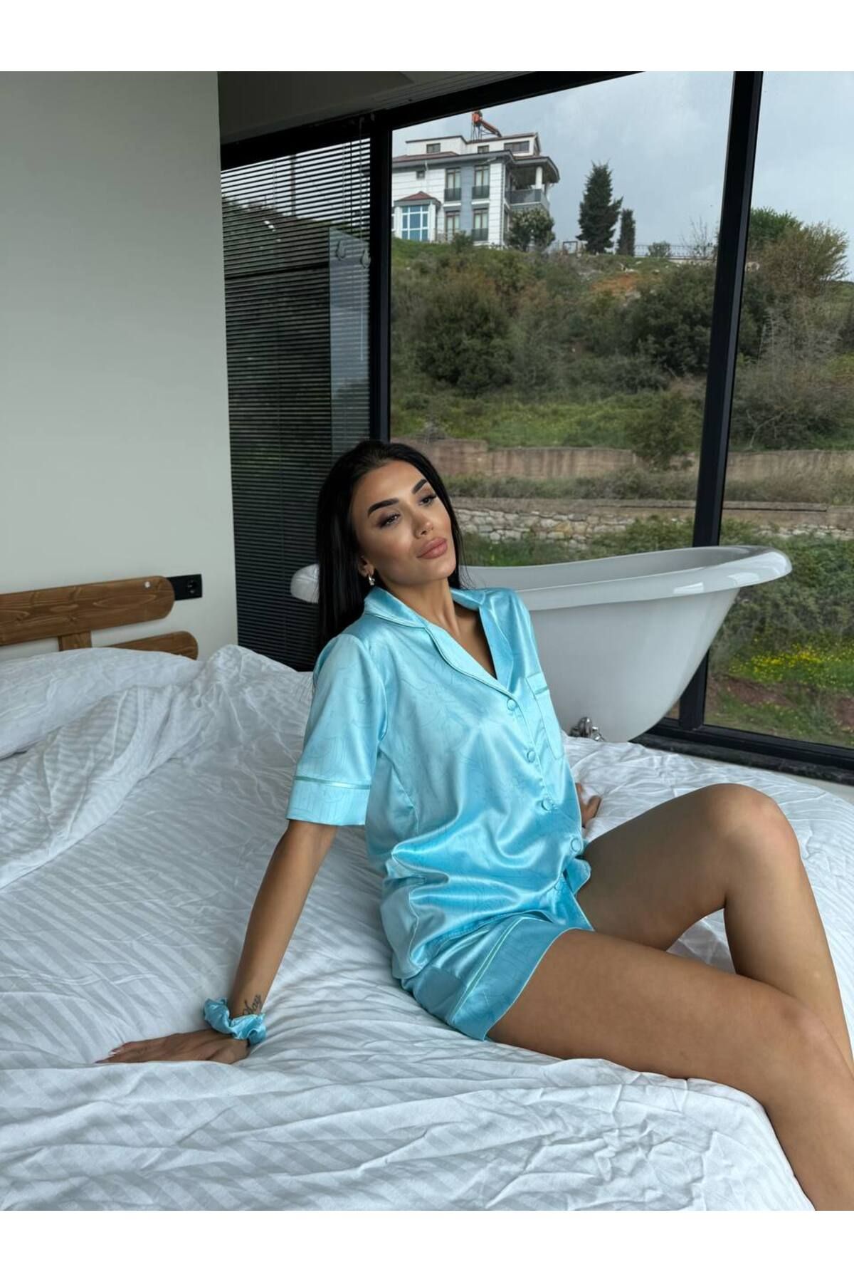 MODA Saten Pijama Takımı