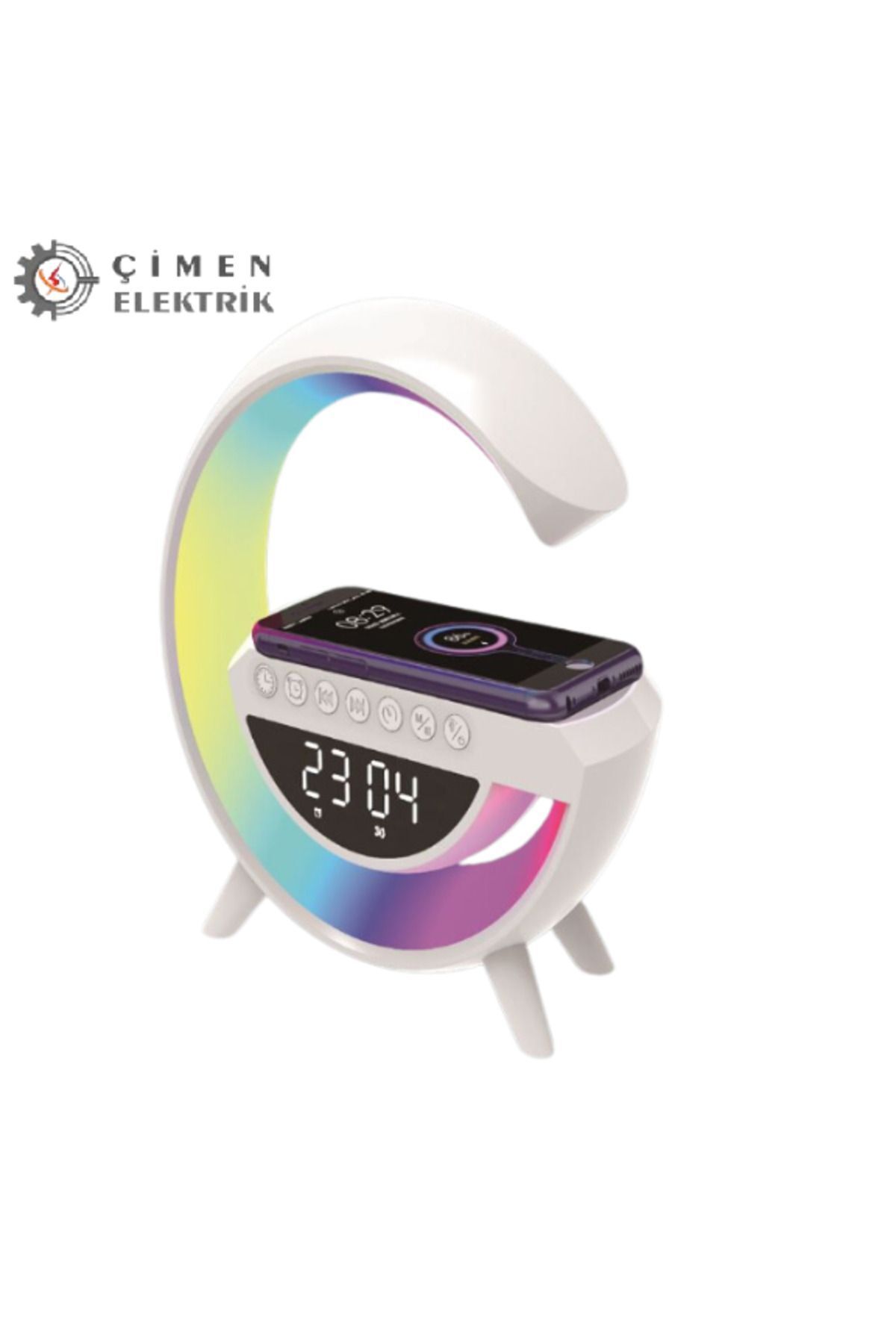 Noas Yl86 1240 Simi Kablosuz Şarjlı Bluetoothlu Hoparlörlü Masa Lambası Rgb
