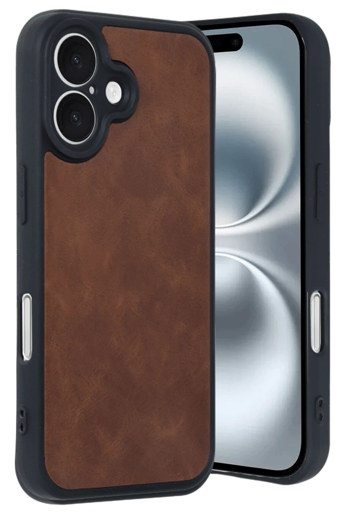 NewFace iPhone 16 Kılıf Aras Deri Kapak - Taba WLZOR