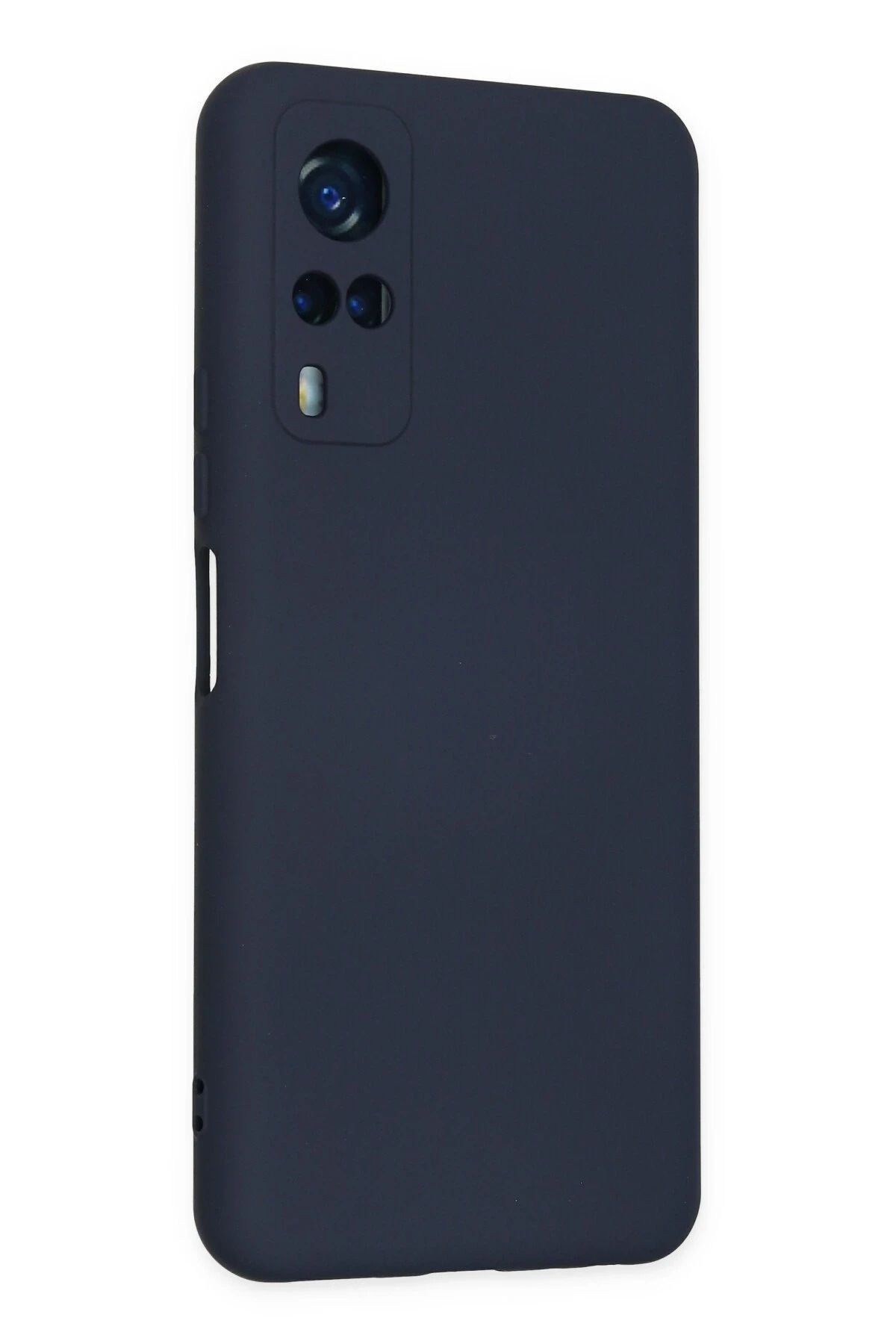 NewFace Vivo Y53S Kılıf Nano içi Kadife Silikon - Lacivert