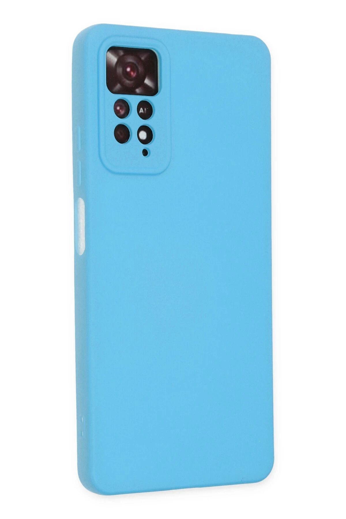NewFace Xiaomi Redmi Note 11 Pro uyumlu  Kılıf Nano içi Kadife Silikon - Mavi DPMAH