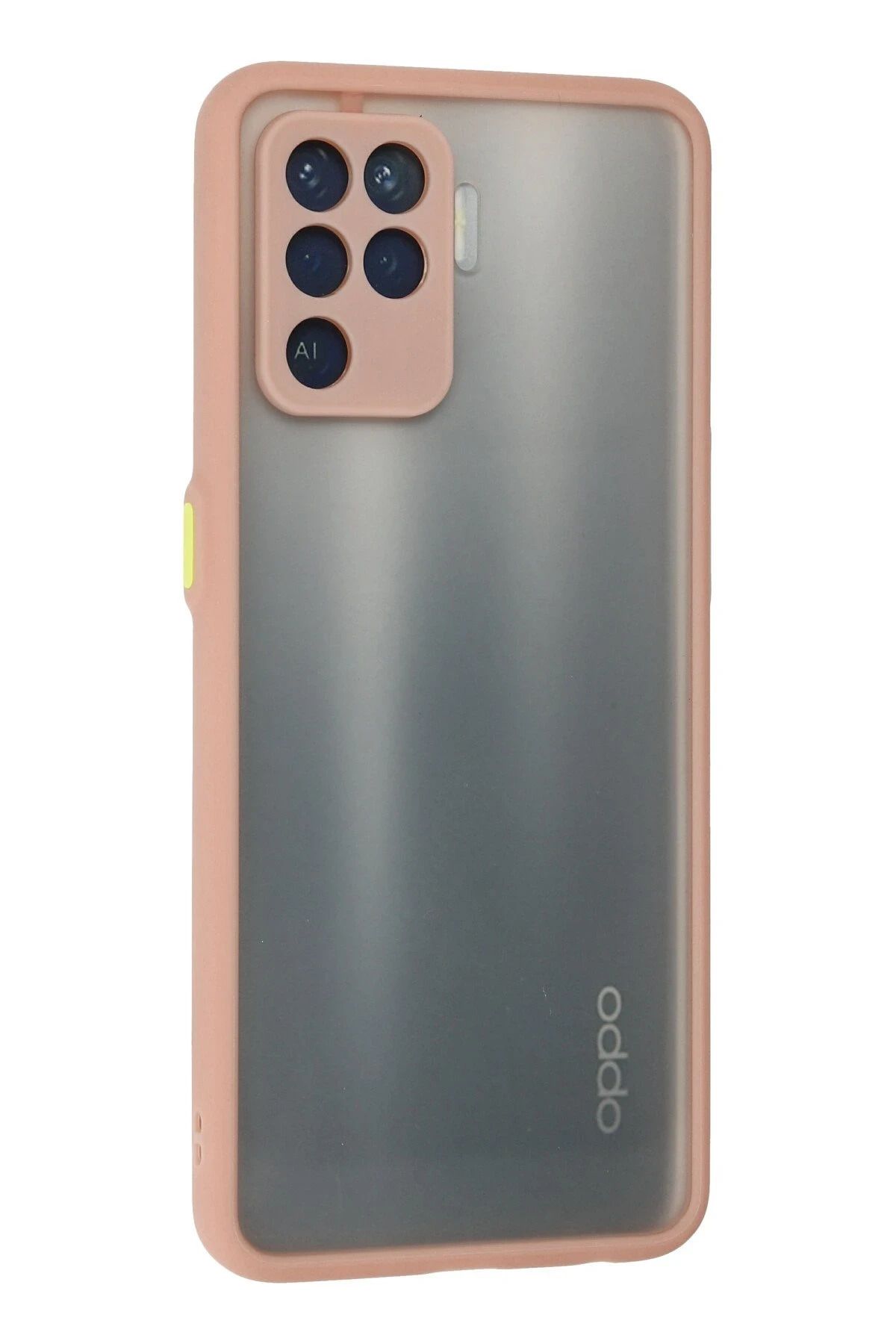 NewFace Reno 5 Lite Kılıf Montreal Silikon Kapak - Pembe BSTMY