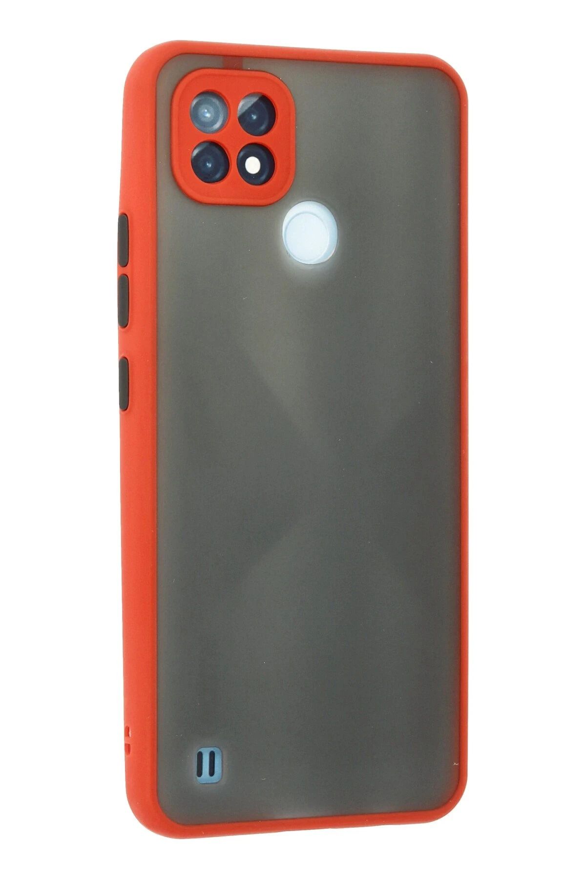 NewFace Realme C21 Kılıf Montreal Silikon Kapak - Kırmızı BSTMY