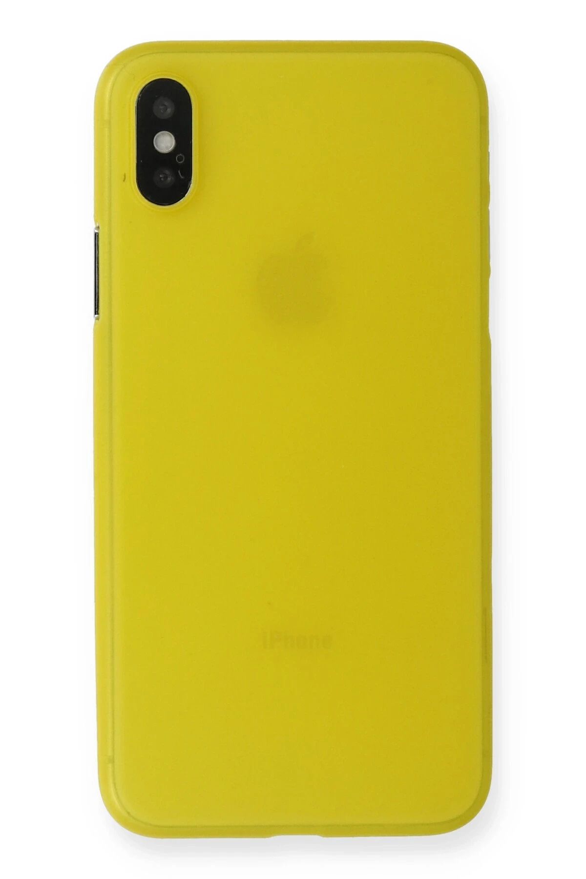 NewFace iPhone XS Max Kılıf PP Ultra İnce Kapak - Sarı SVLRS