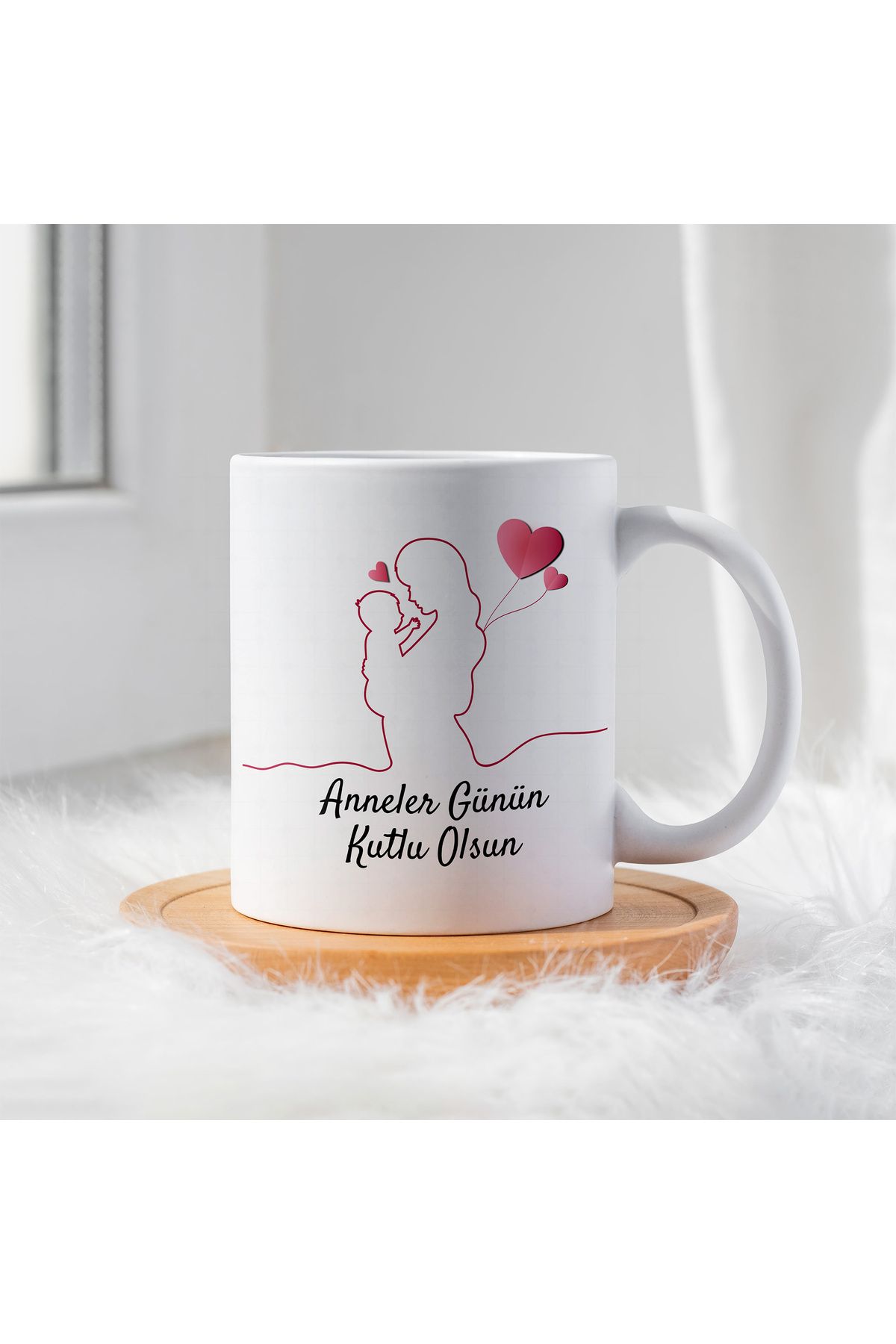 By Gift Anneler Gününe Özel Kişiye Özel Porselen Kupa Bardak - BY-KP-0000247