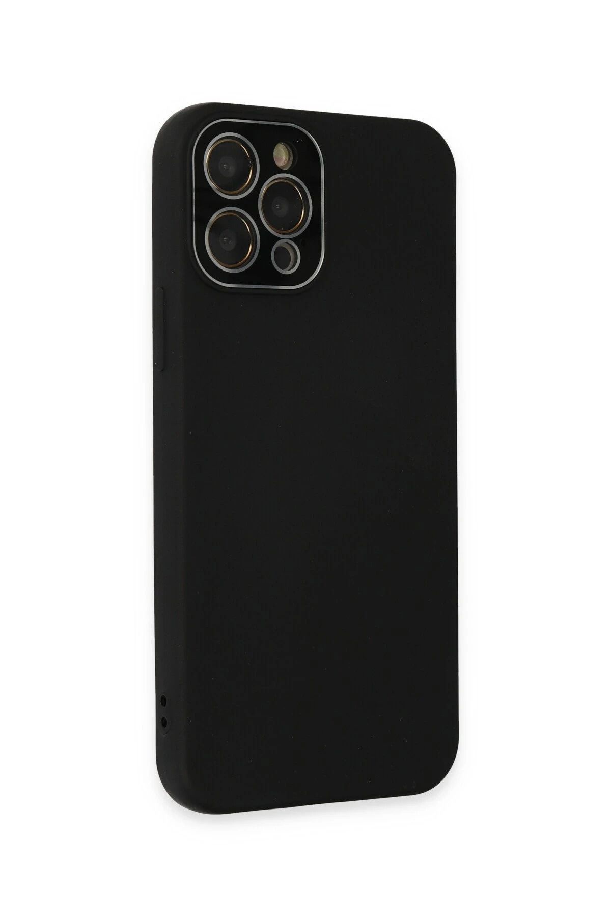 NewFace iPhone 12 Pro Kılıf Lansman Glass Kapak - Siyah SVLRS