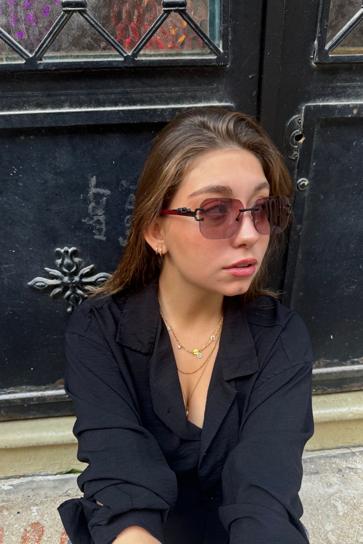 vishor Güneş Gözlüğü Kadın & Erkek Uv400 Cam Ce Belgeli Unisex Model-23