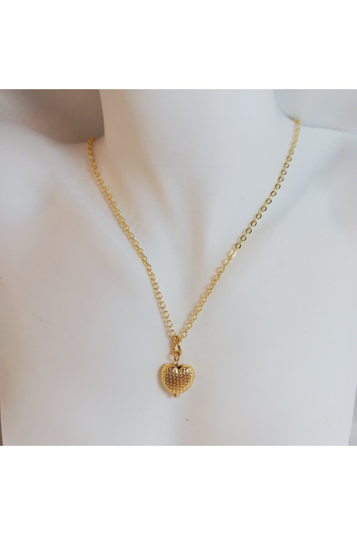 Crystal Atelier Altın Kaplama Minimal Kalp Kolye-Altın Kaplama Kalp Kolye-Altın Kaplama Gold Kalp Kolye-Kalp Kolye