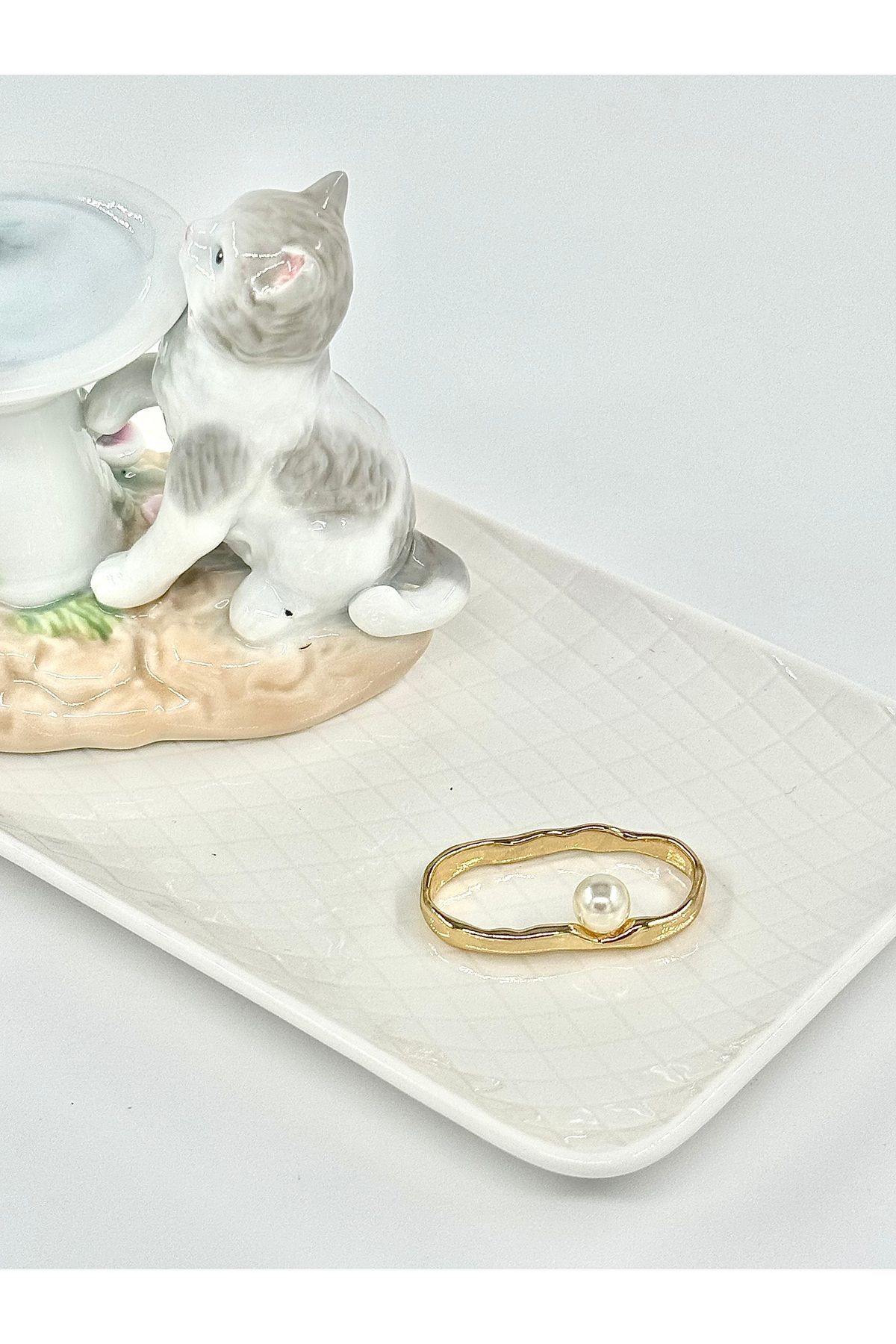Celion Jewelry Celion İnci Twinea Çift Parmak Yüzük