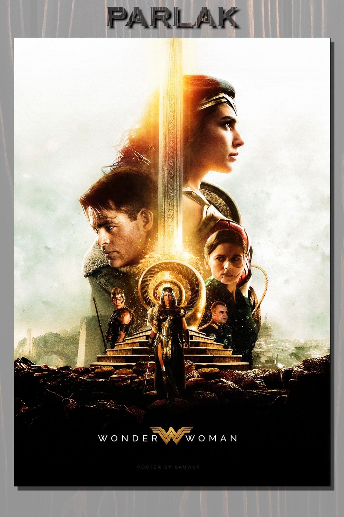 CALLWOOD Wonder Woman Çerçevesiz Filmtablo,poster - Duvar Kağıdı Yüksek Kaliteli Baskı