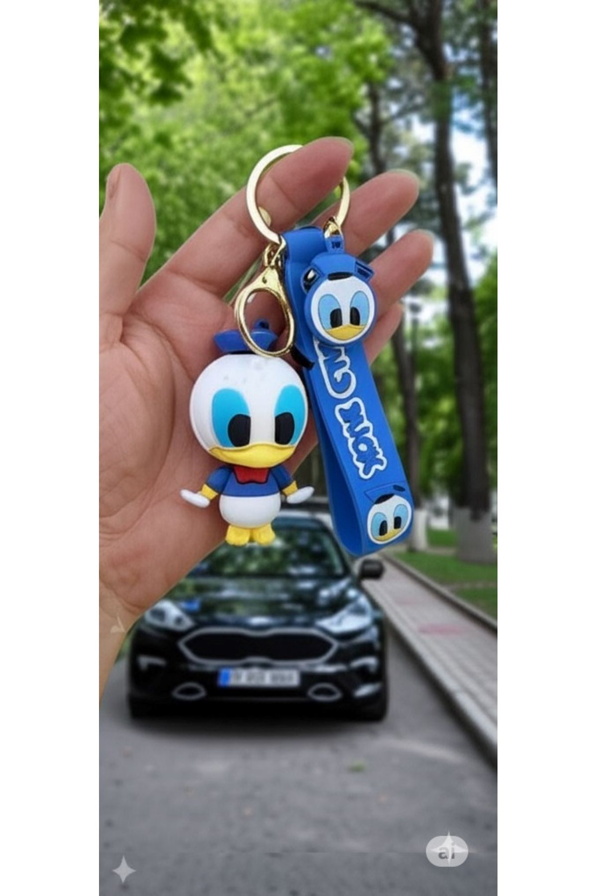 Mimi Aksesuar Anıme Dısney Donald Duck Lüks Boy Büyük Boy Anahtarlık Çanta Aksesuarı