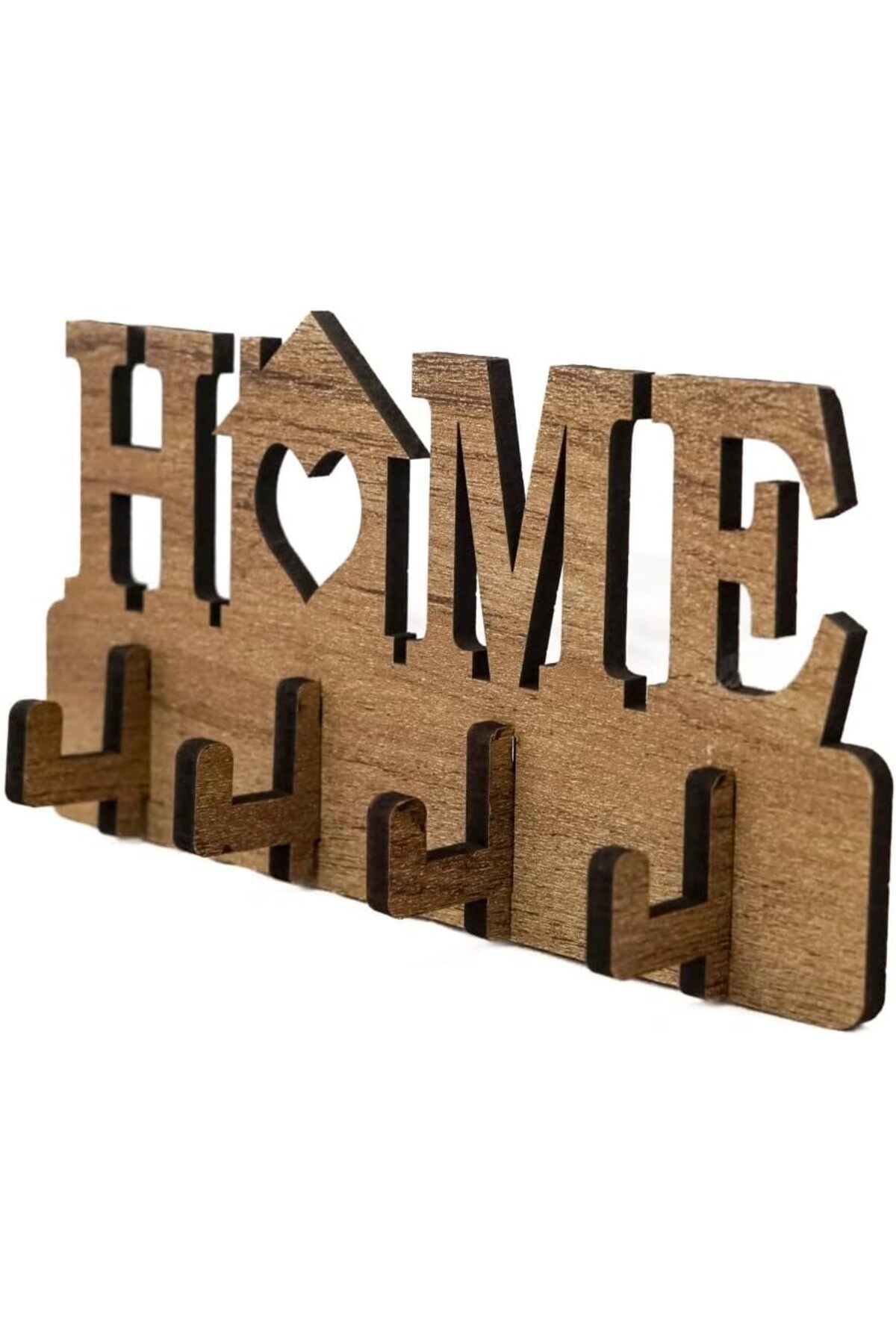 DERİK dsr Home Ahşap Duvar Dekoru Anahtar Askısı Dekoratif Anahtar Askılığı Hediyelik (17x9cm) hrn