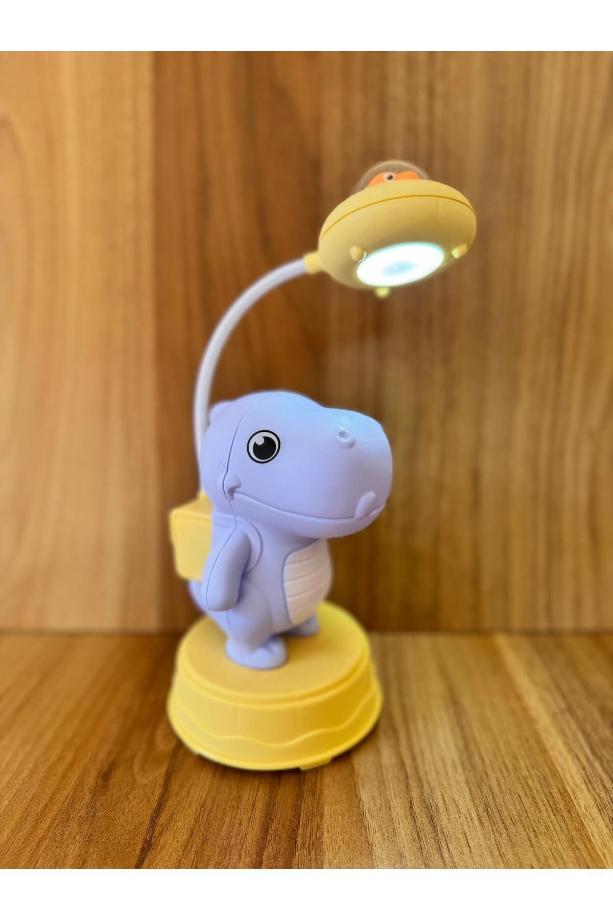 online store Gece Lambası Kalemtıraşlı Şarjlı Dekoratif Dinazor Okuma Led Masa Lambası