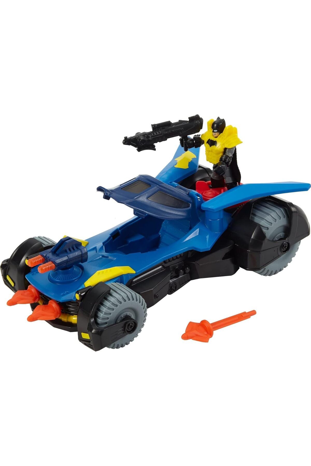KDROĞLU KDROGLU DC Super Friends Delüks Batmobil, Batman Aksiyon Figürü ve 3 Adet Fırlatıcılı DHT64 N