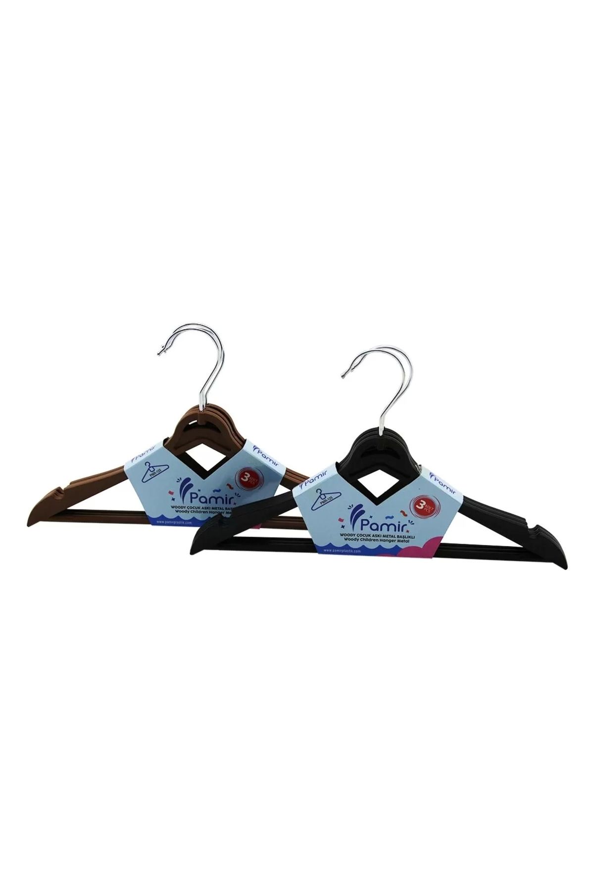 HayMed 3pcs Plastik Çocuk Elbise Askısı Metal Başlıklı (4172)