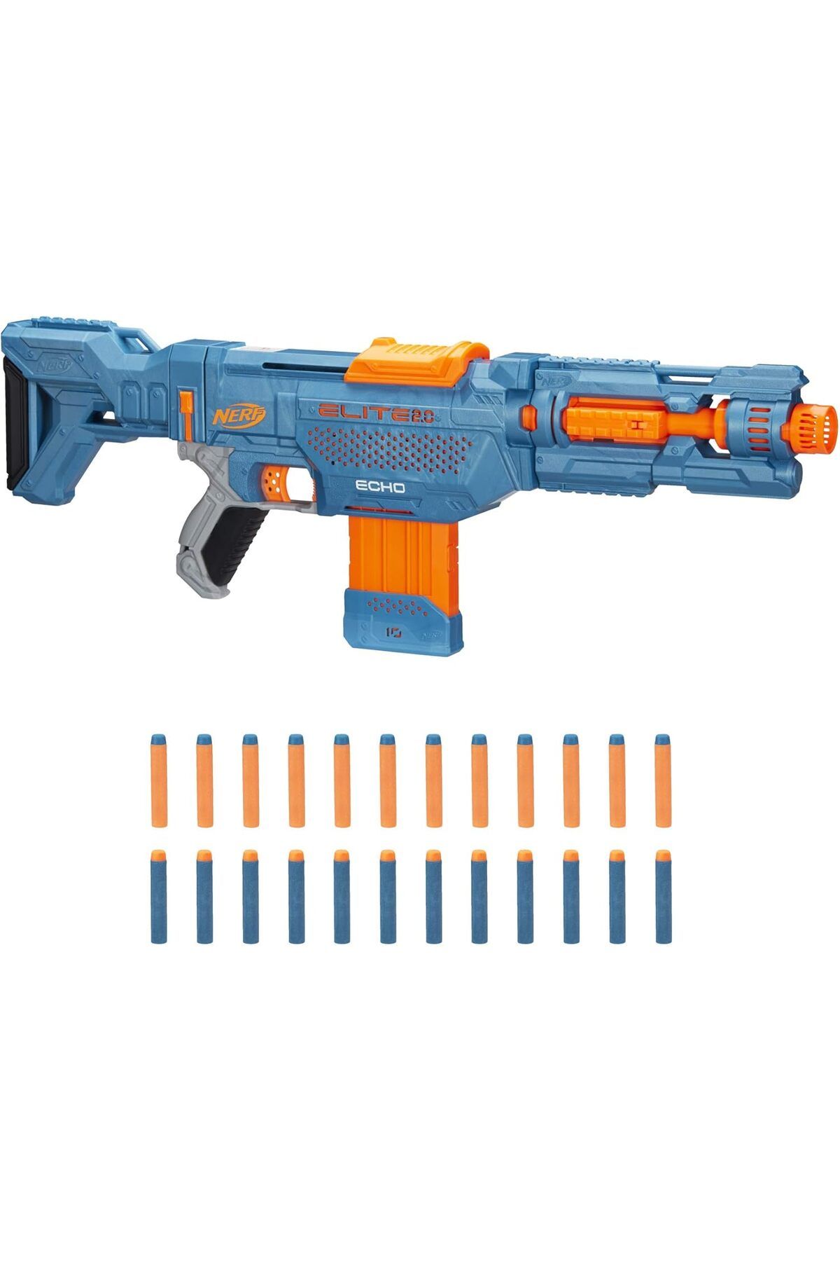 STOREMAX sellbuystore Elite 2.0 Echo CS-10 Blaster - 24 Resmi Dart, 10 Dart Klipsi, Çıkarılabilir Stok ve