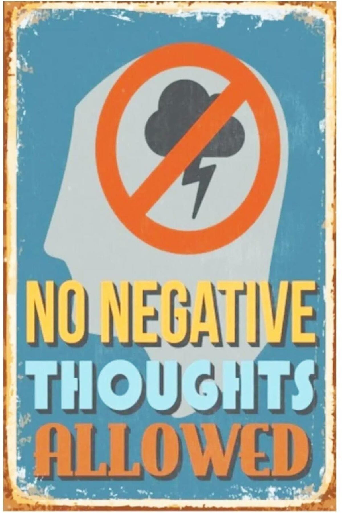 KDROĞLU KDROGLU Kuşe Kağıt Duvar Posteri No Negative Retro Vintage Drtr0052 New Desing 1109836
