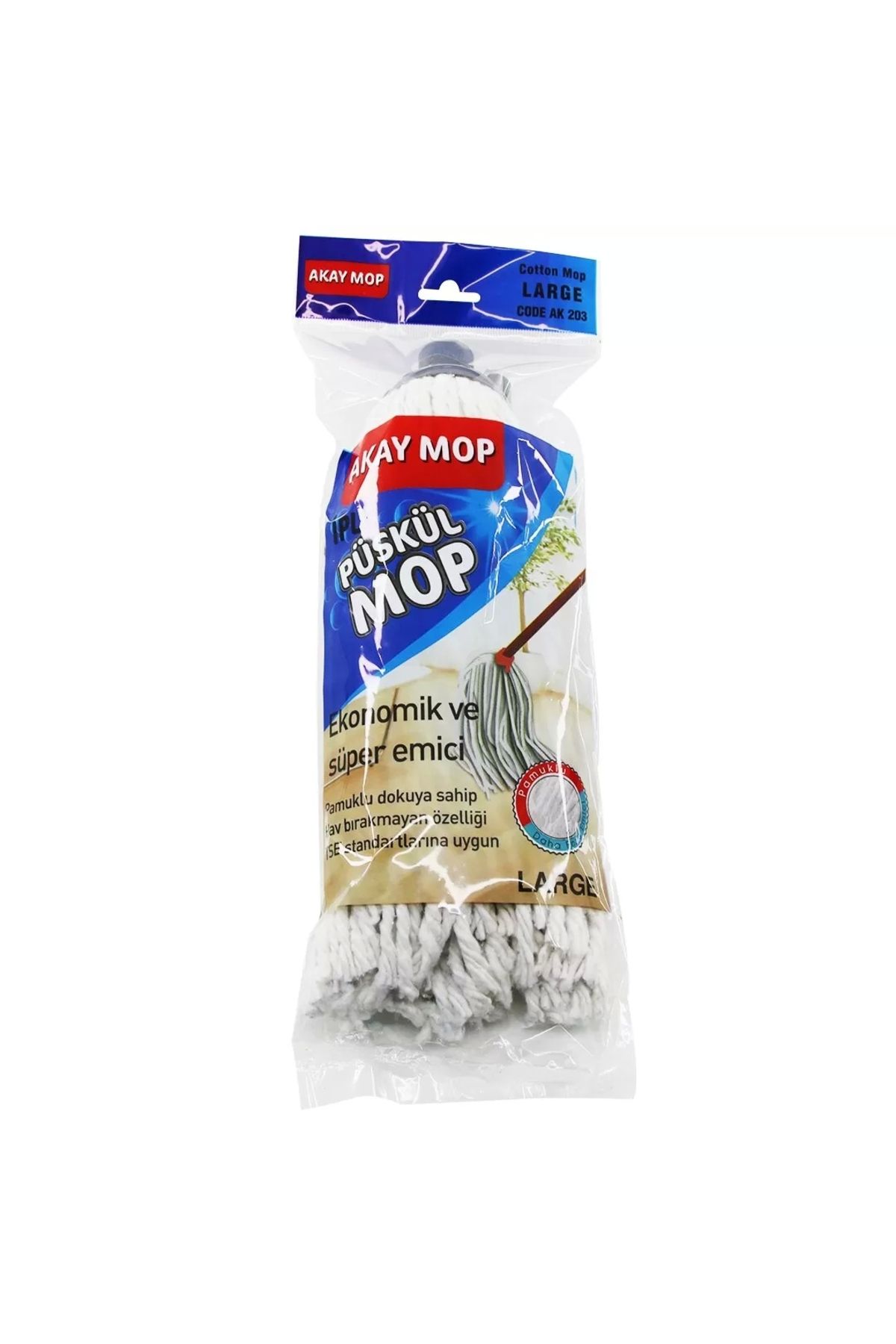 HayMed Large Örgülü İpli Püskül Pamuk Mop (4172)