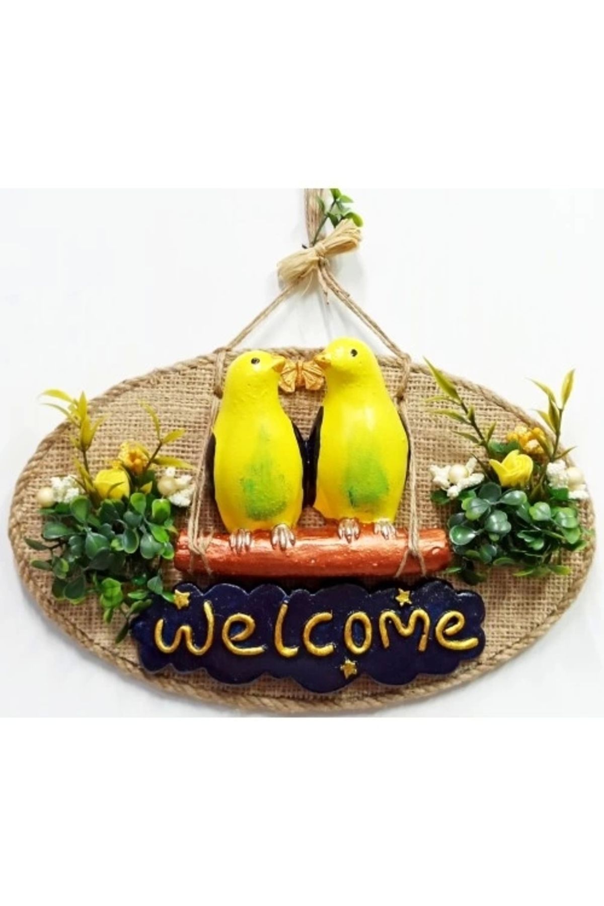 HayMed Welcome Yazılı Muhabbet Kuşu Kapı Süsü