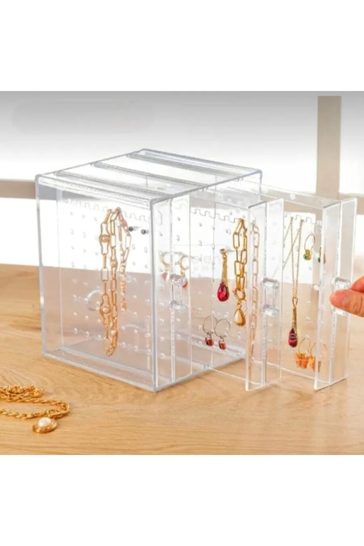 STOREMAX htpshopmx Akrilik Takı Düzenleyici Stand, 3 Çekmeceli, 18 x 13 x 13 cm str http 1092444