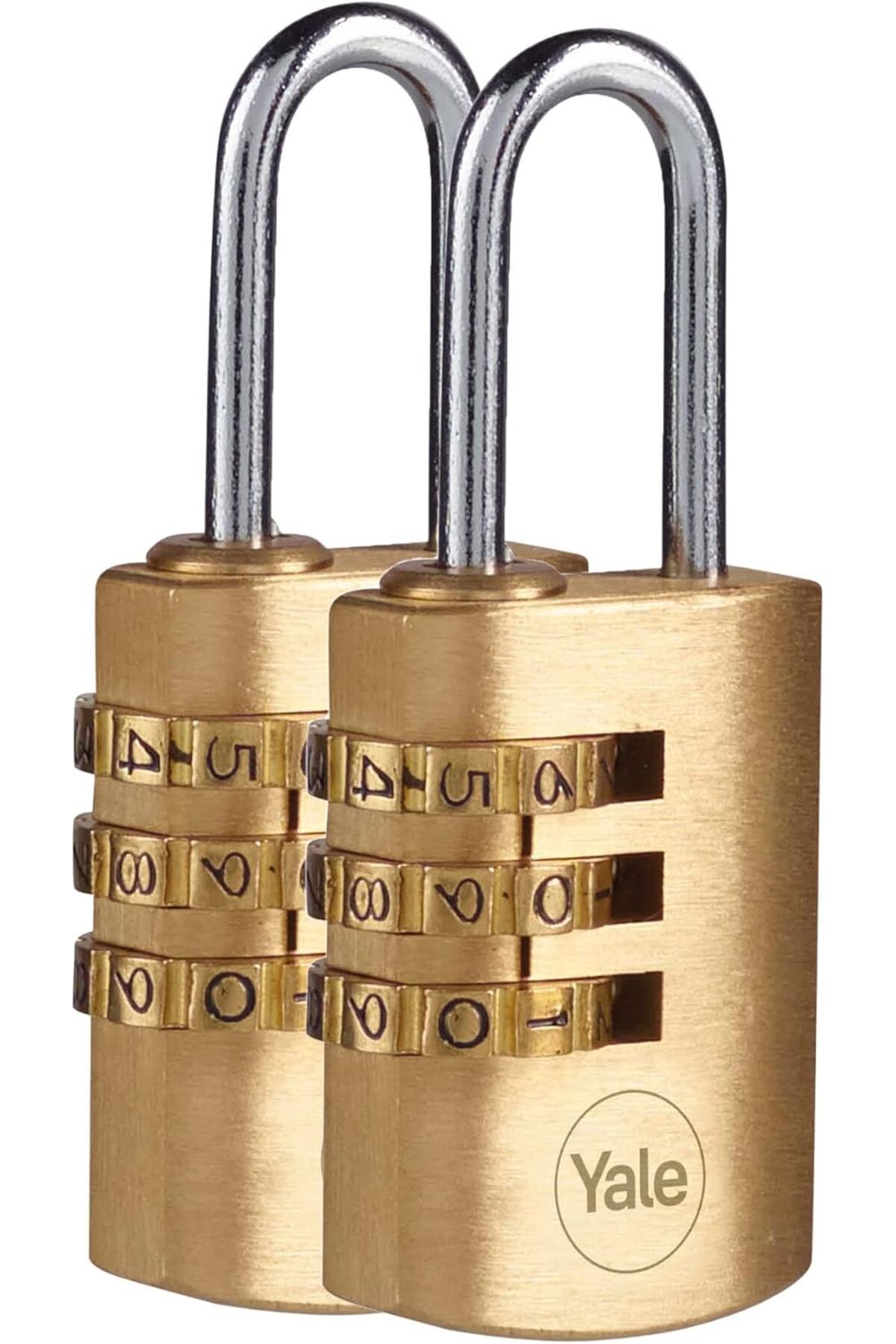 KDROĞLU plamystical Y150B/22.9/120/2 - 22.9mm Şifreli Pirinç Asma Kilit 2'li Set - Standart Koruma - Çeli
