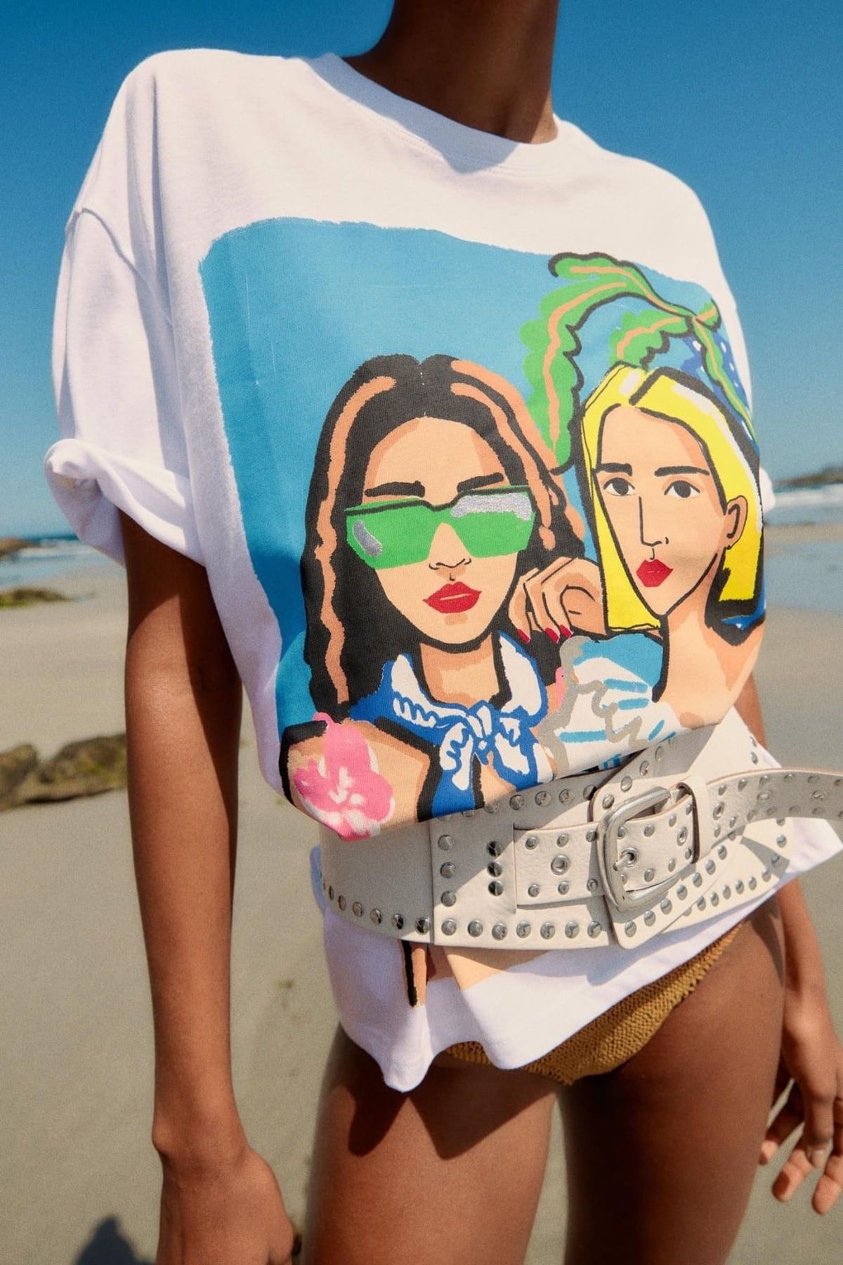 sole stories Oversize Kesim Kısa Kollu Baskılı T-shirt