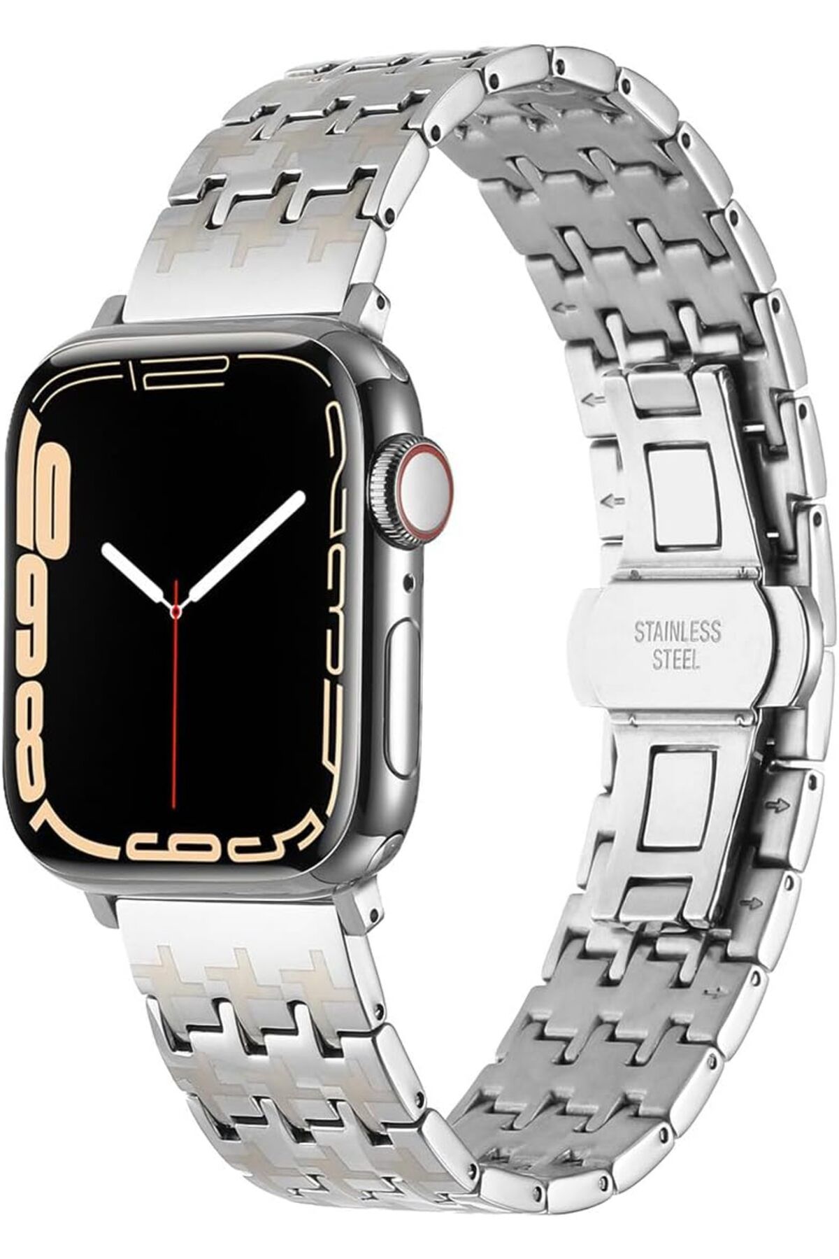 KDROĞLU KDROGLU İle Uyumlu Watch 42mm KRD-86 Metal Kordon Gümüş New Desing 1109836
