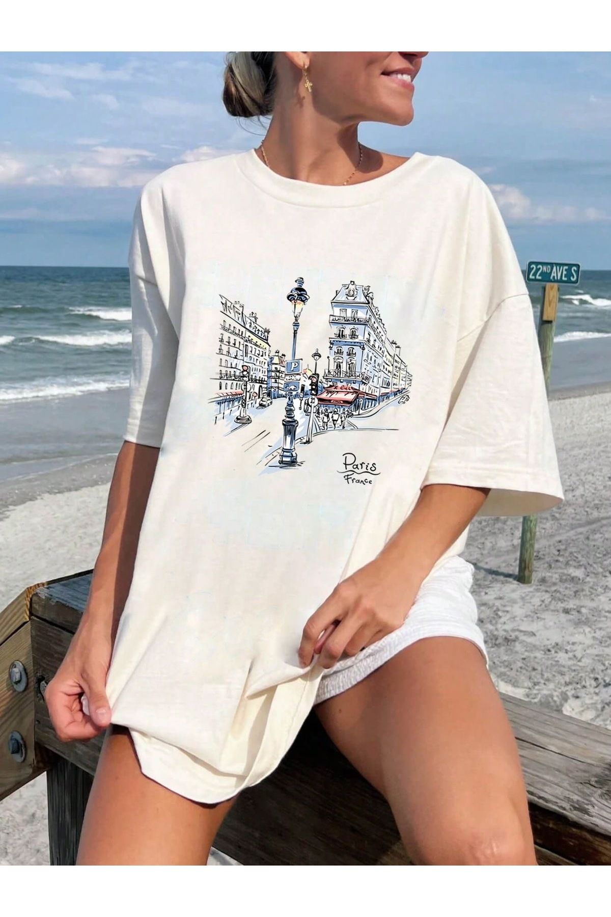 Jose Clothing Oversize Kesim Kısa Kollu Baskılı T-shirt