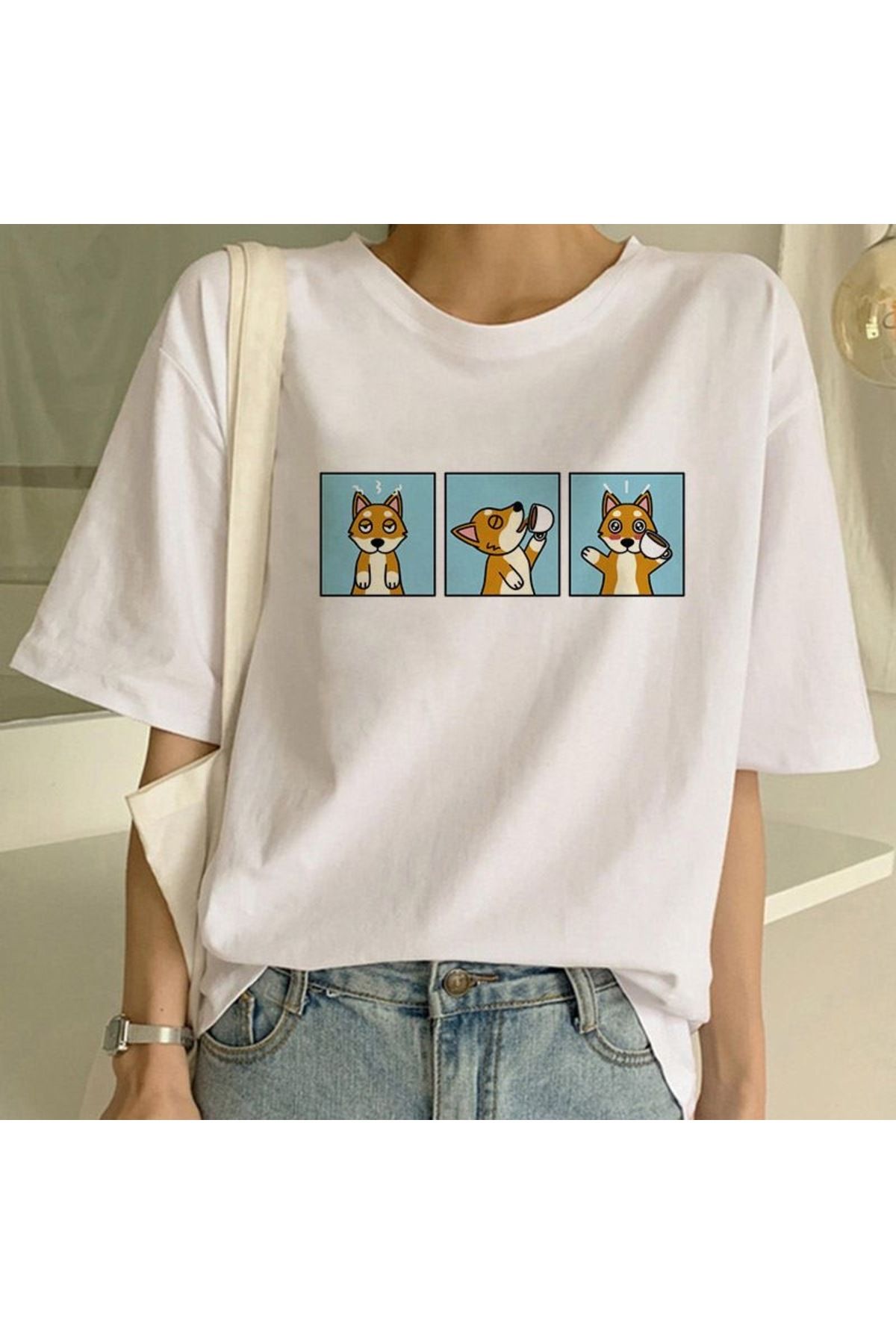 sole stories Oversize Kesim Kısa Kollu Baskılı T-shirt