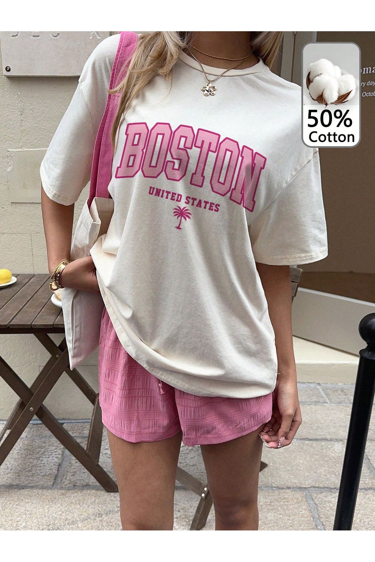 sole stories Oversize Kesim Kısa Kollu Baskılı T-shirt