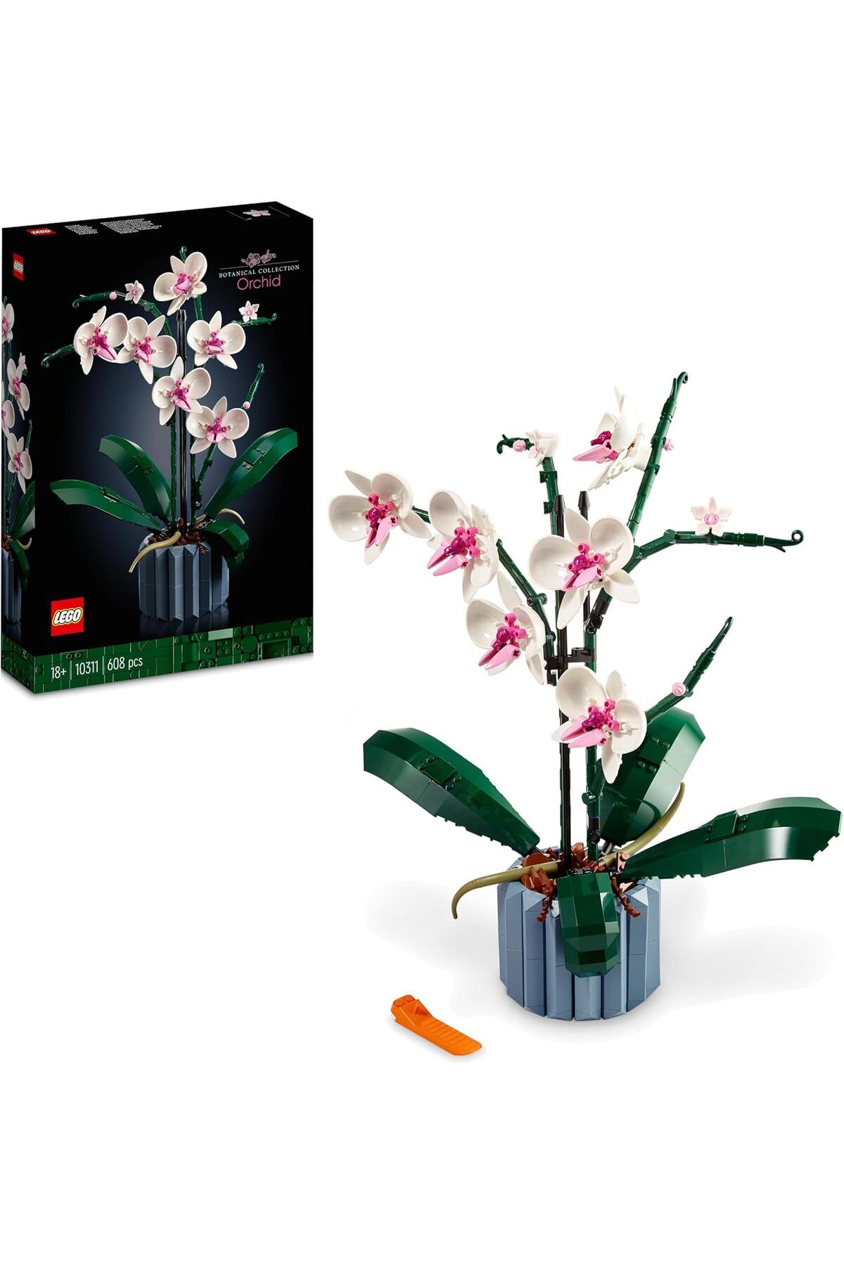 STOREMAX jvnnastore ICONS Orkide 10311 - Yetişkinler İçin Dekoratif, Koleksiyonluk ve Sergilenebilir Çiç