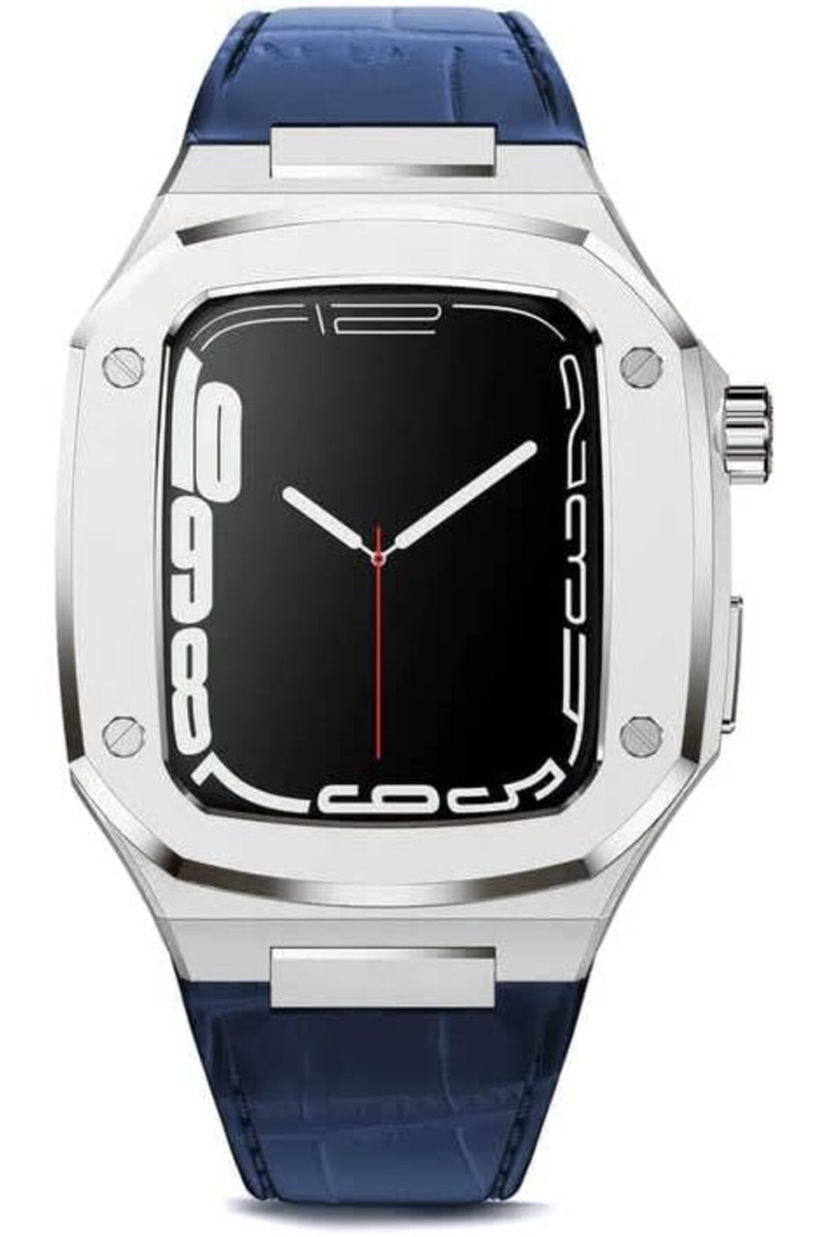 ÇAĞUR KDROGLU İle Uyumlu Watch 44mm KRD-67 Kordon Lacivert-Gümüş YENİ 1109945