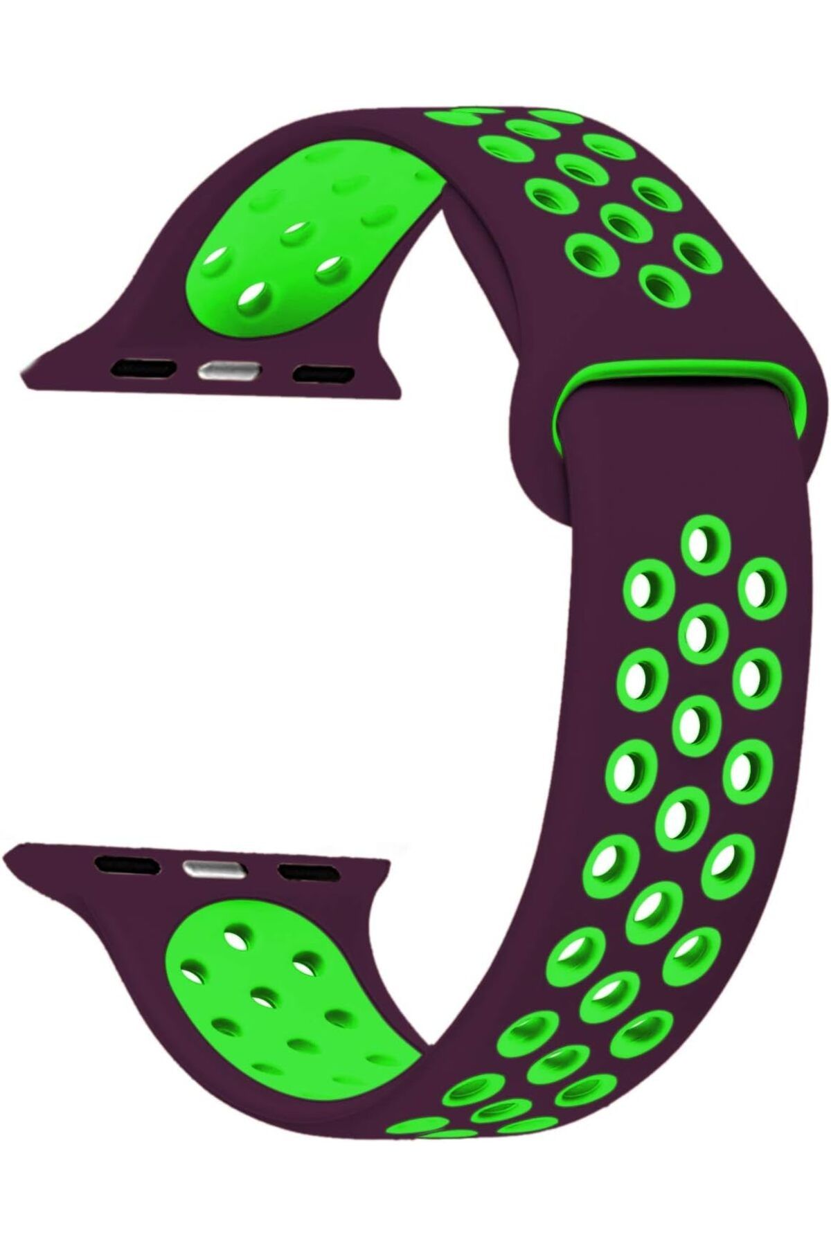 KDROĞLU KDROGLU Watch Series 4 40mm için Kordon Rainbow Band Mor Yeşil [Watch Series 4 40mm ile Uyumlu Kor