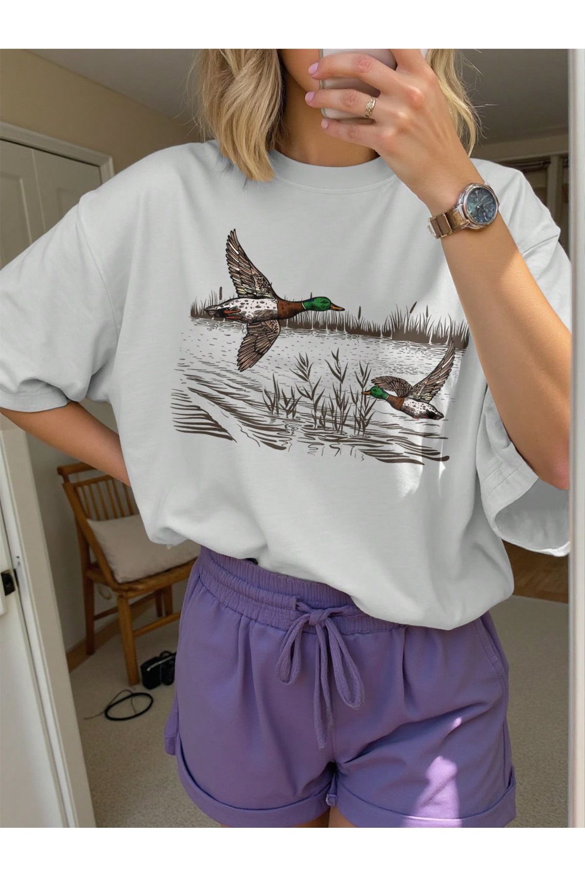 sole stories Oversize Kesim Kısa Kollu Baskılı T-shirt