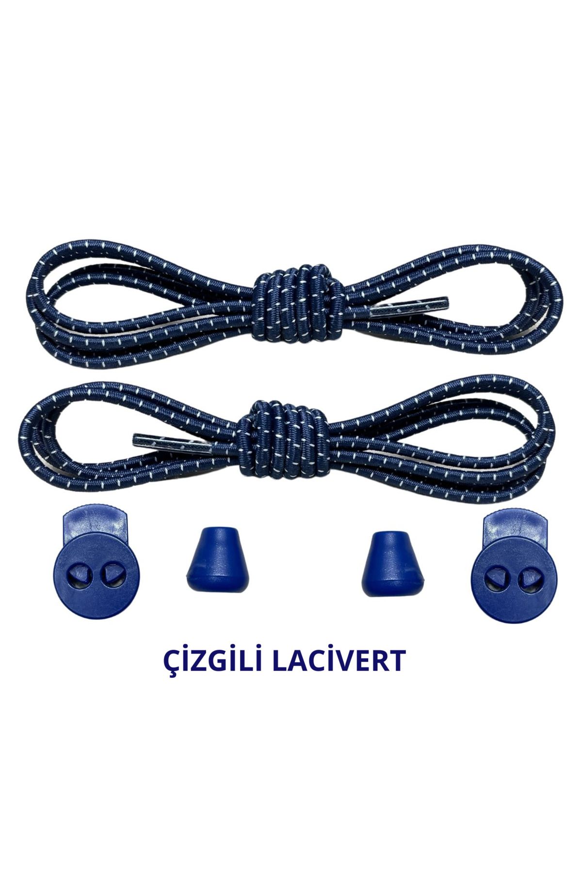 Mawrond Yuvarlak, Elastik, Kilitle Bırak, Yeni Nesil, Bağlamaya Gerek Olmayan Ayakkabı Bağcığı, 100 Cm