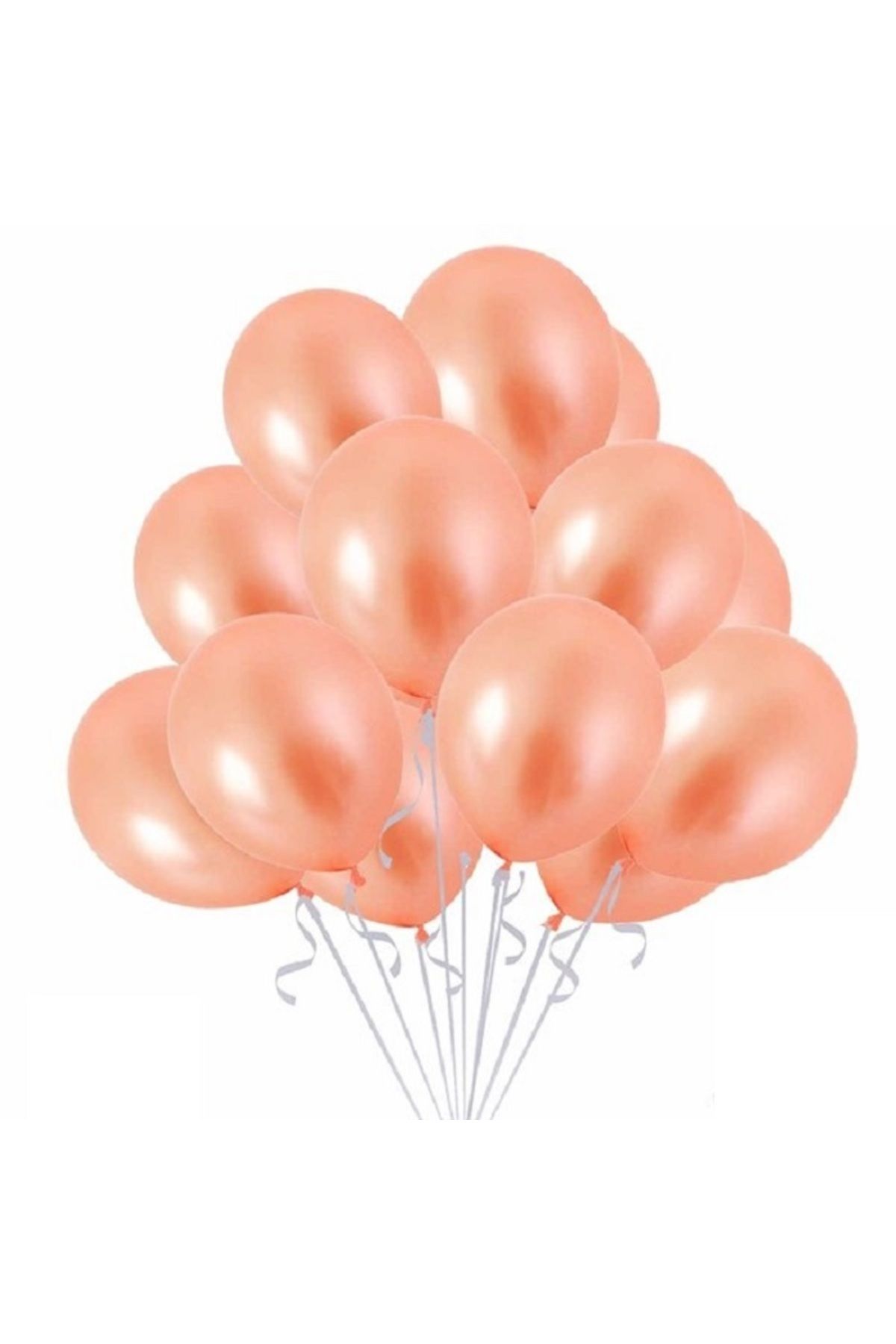 Kuzey 25 PCS SHINY METALLIC ROSE GOLD BALLOON 1.KALİTE PARLAK METALİK ROSE GOLD BALON HELYUM GAZI UYUMLU