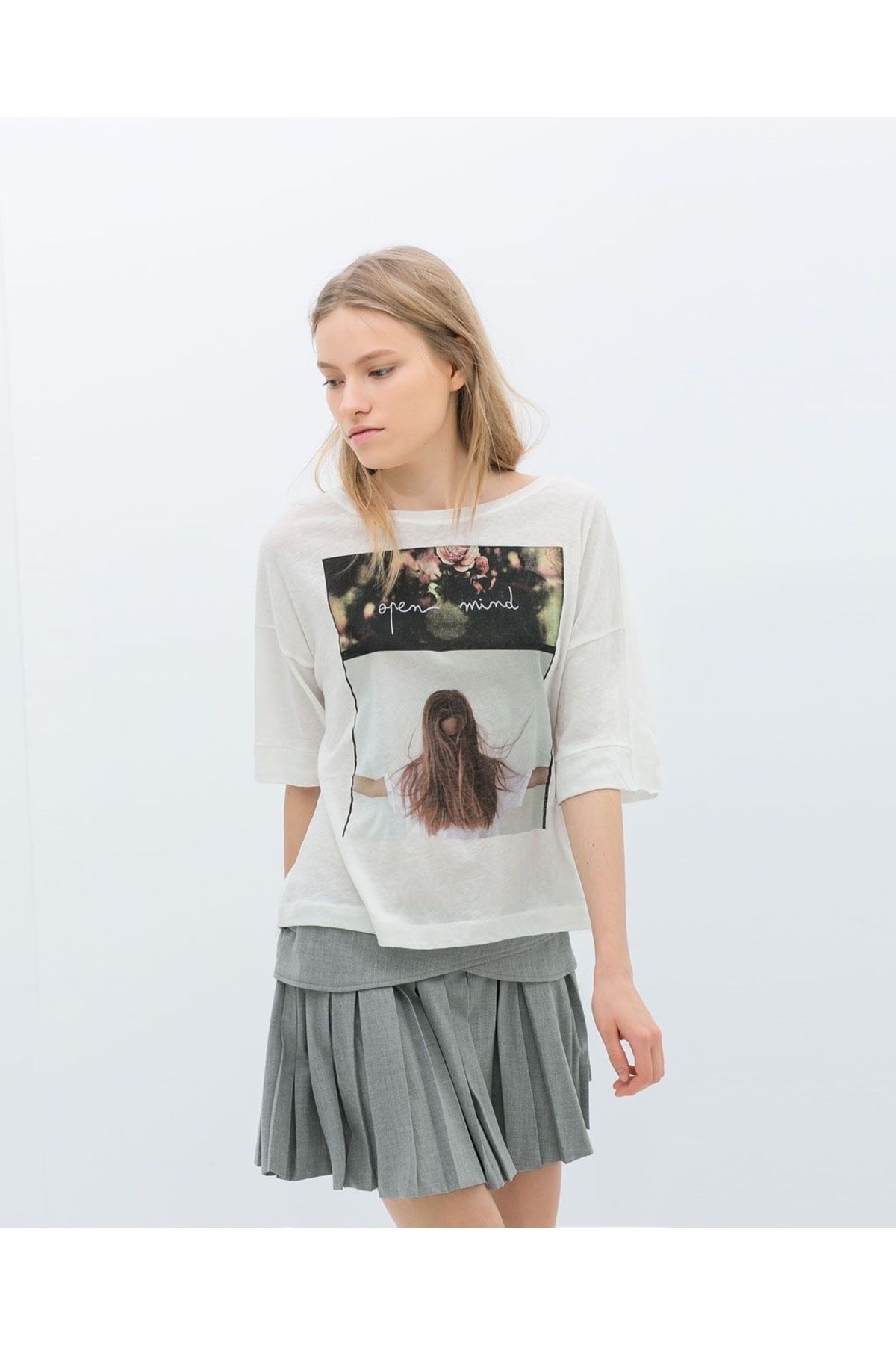 sole stories Oversize Kesim Kısa Kollu Baskılı T-shirt