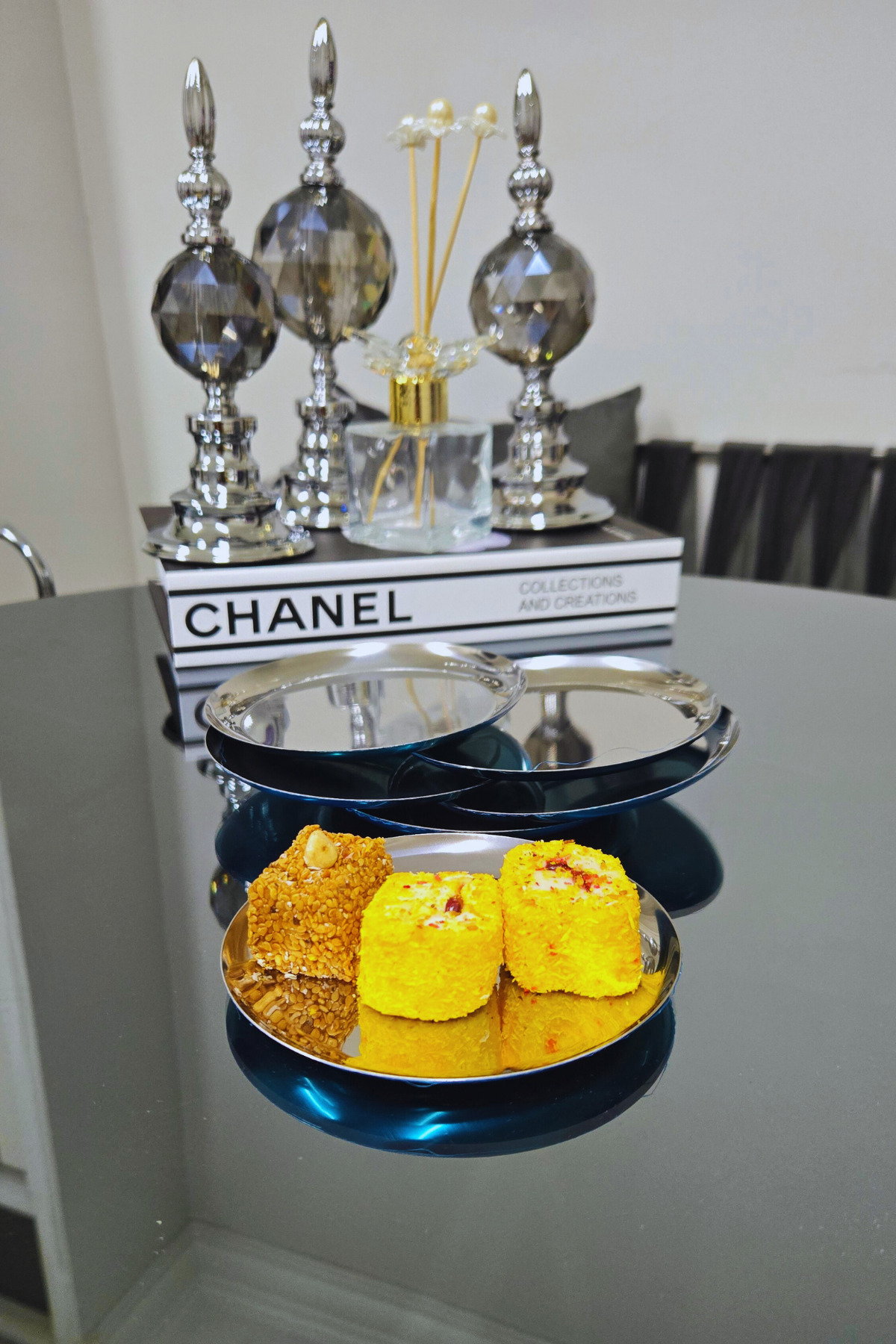 Yaren Style-6 Pcs Mini Silver Color Stainless Steel |   Dessert, Treat Cookie Plate 12cm 4