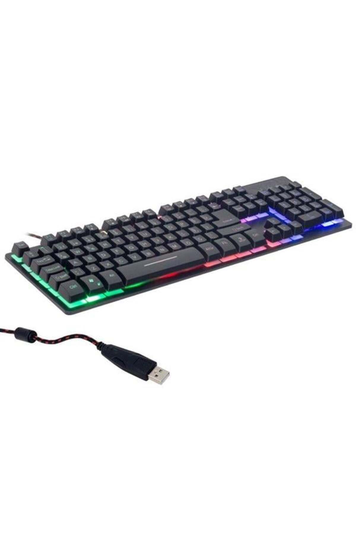 robotrend Hello Hl-18744 Usb Kablolu Metal Kasa Mekanik Hisli Rgb Işıklı Oyuncu Gaming Klavye Uyumlu