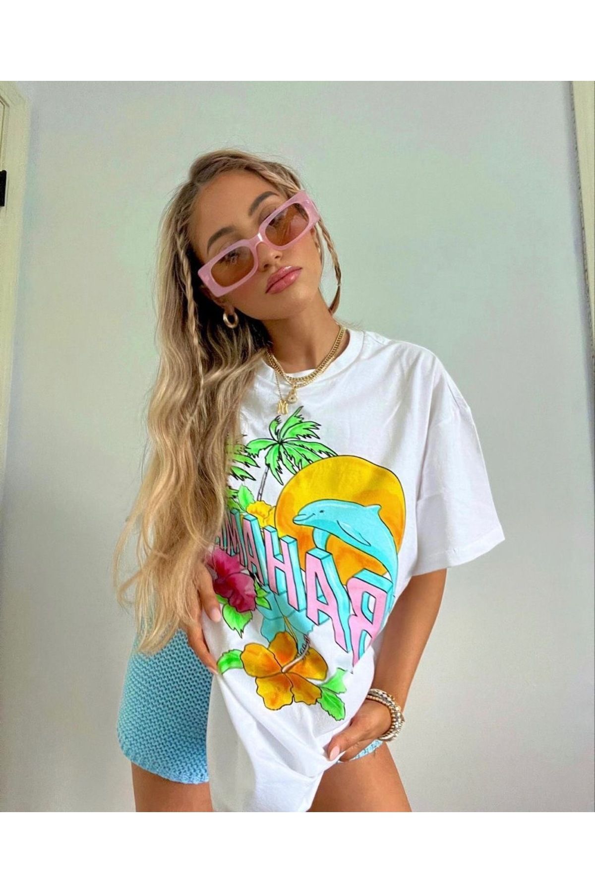 Jose Clothing Oversize Kesim Kısa Kollu Baskılı T-shirt