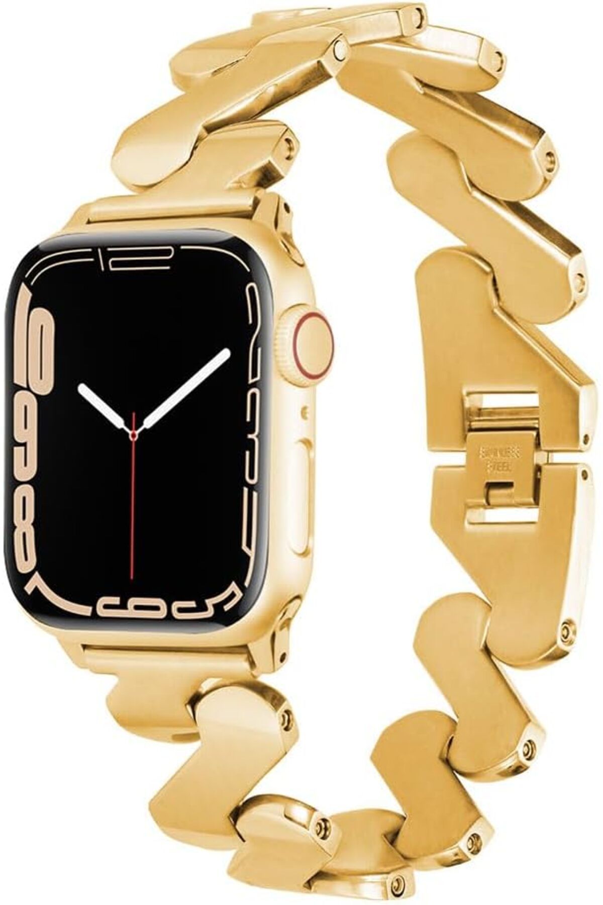 KDROĞLU KDROGLU İle Uyumlu Watch 38mm/40mm Kordon KRD-80 Metal Strap Kayış Gold New Desing 1109