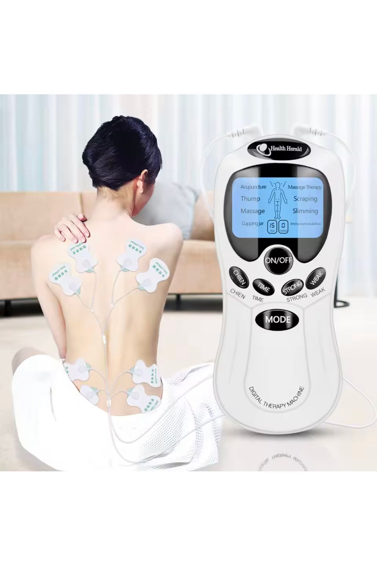 BGA Tens ems cihazı çift çıkışlı fizyoterapi masaj cihazı 8 pedli