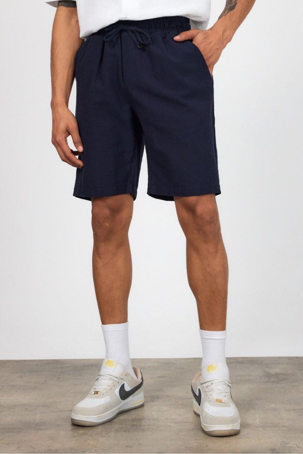 Castivo Fashion Erkek Bağcıklı Düz Kesim Basic Şort