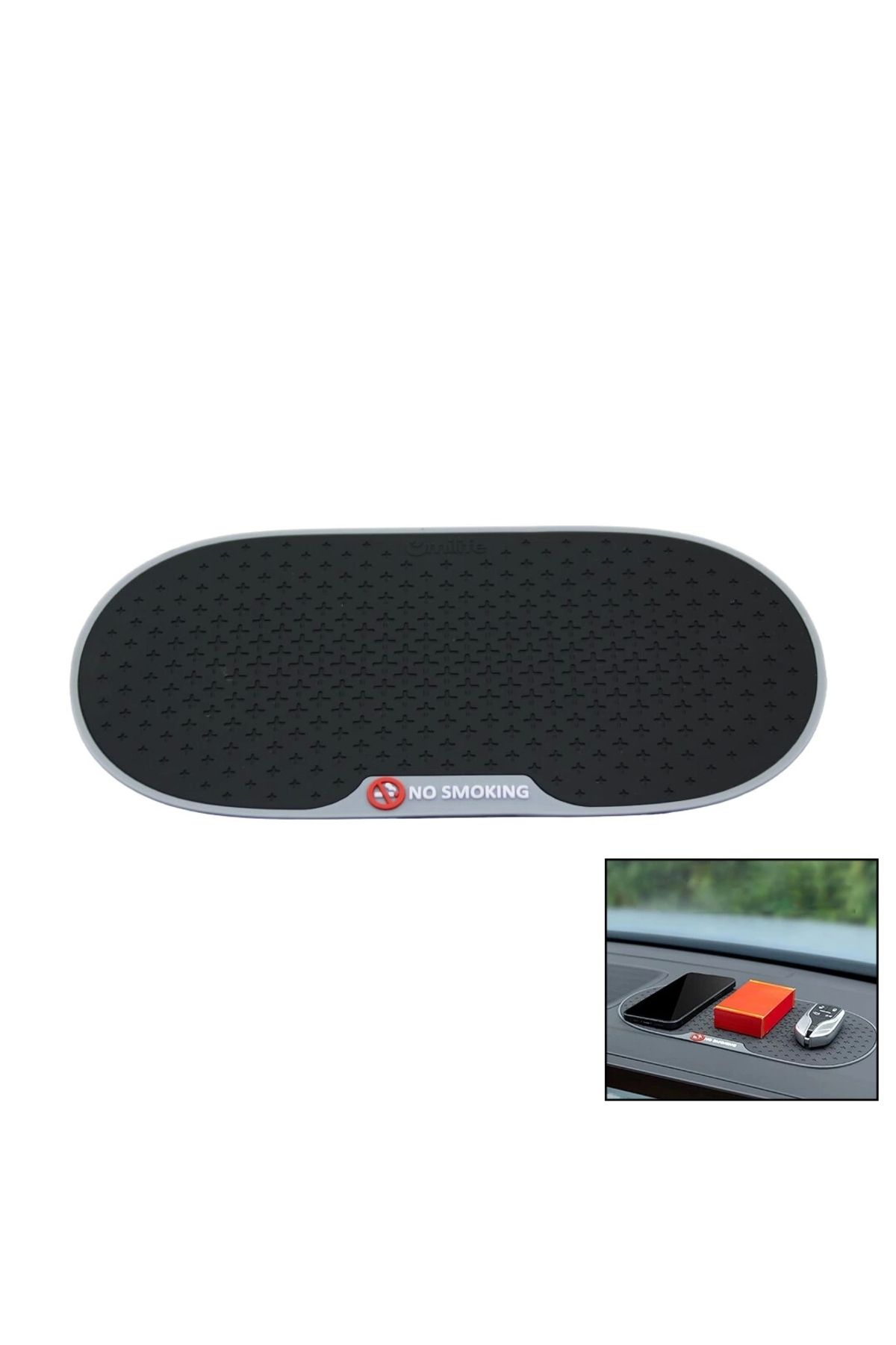 HayMed Telefon Tutucu - Silikon Oto - Araç İçi Torpido Kaydırmaz Organizer 29x14cmbrkt-177054 (4172)