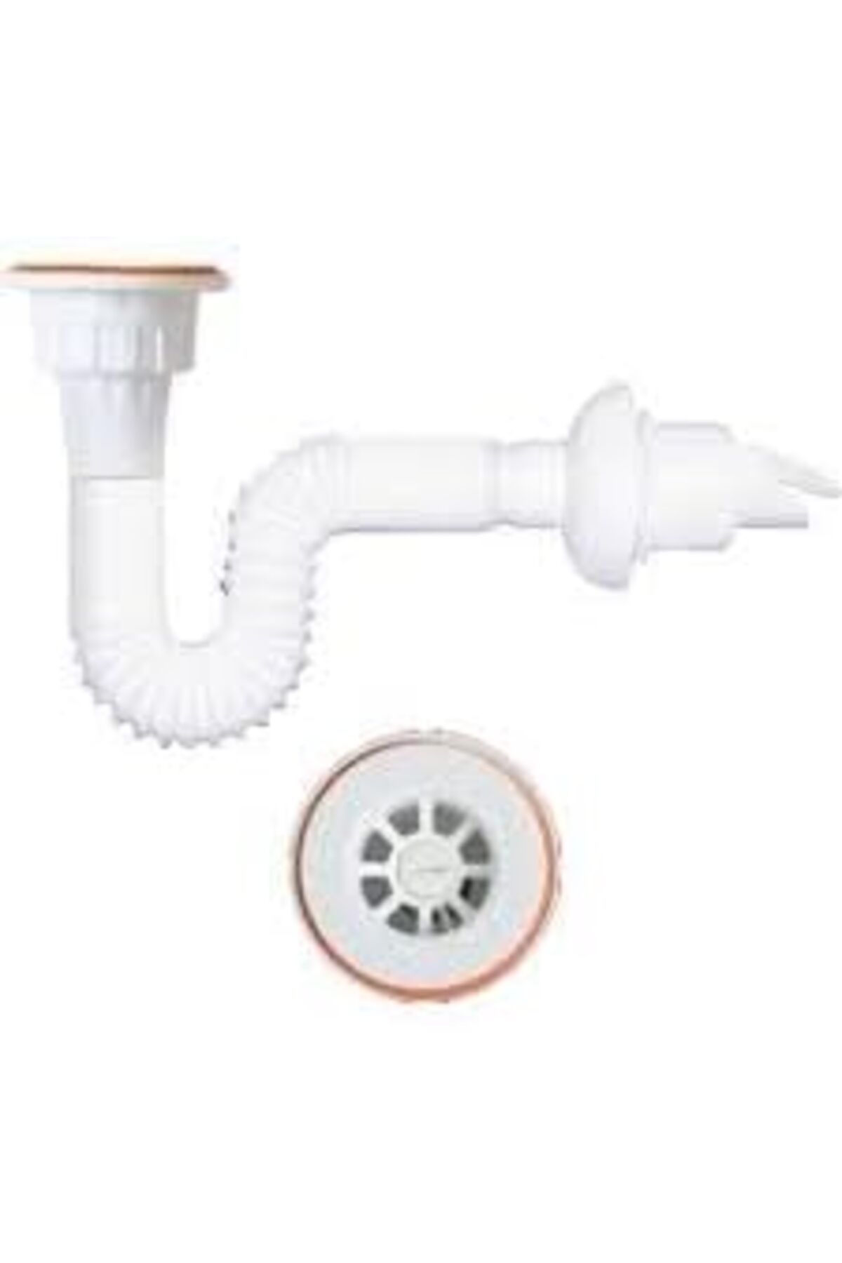 STOREMAX htpshopmx Körüklü Lavabo Sifonu Plastik Süzgeçli ÇEKVALFLİ str http 1092444
