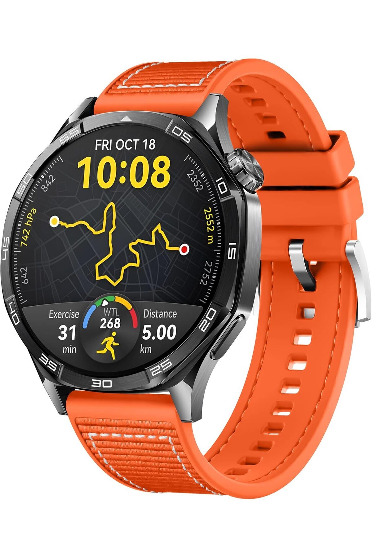 KDROĞLU KDROGLU 22mm ile Uyumlu Saatler için Hibrit Dokuma 46mm Silikon Kordon Watch (GT5 Pro/GT5/GT4/Watc