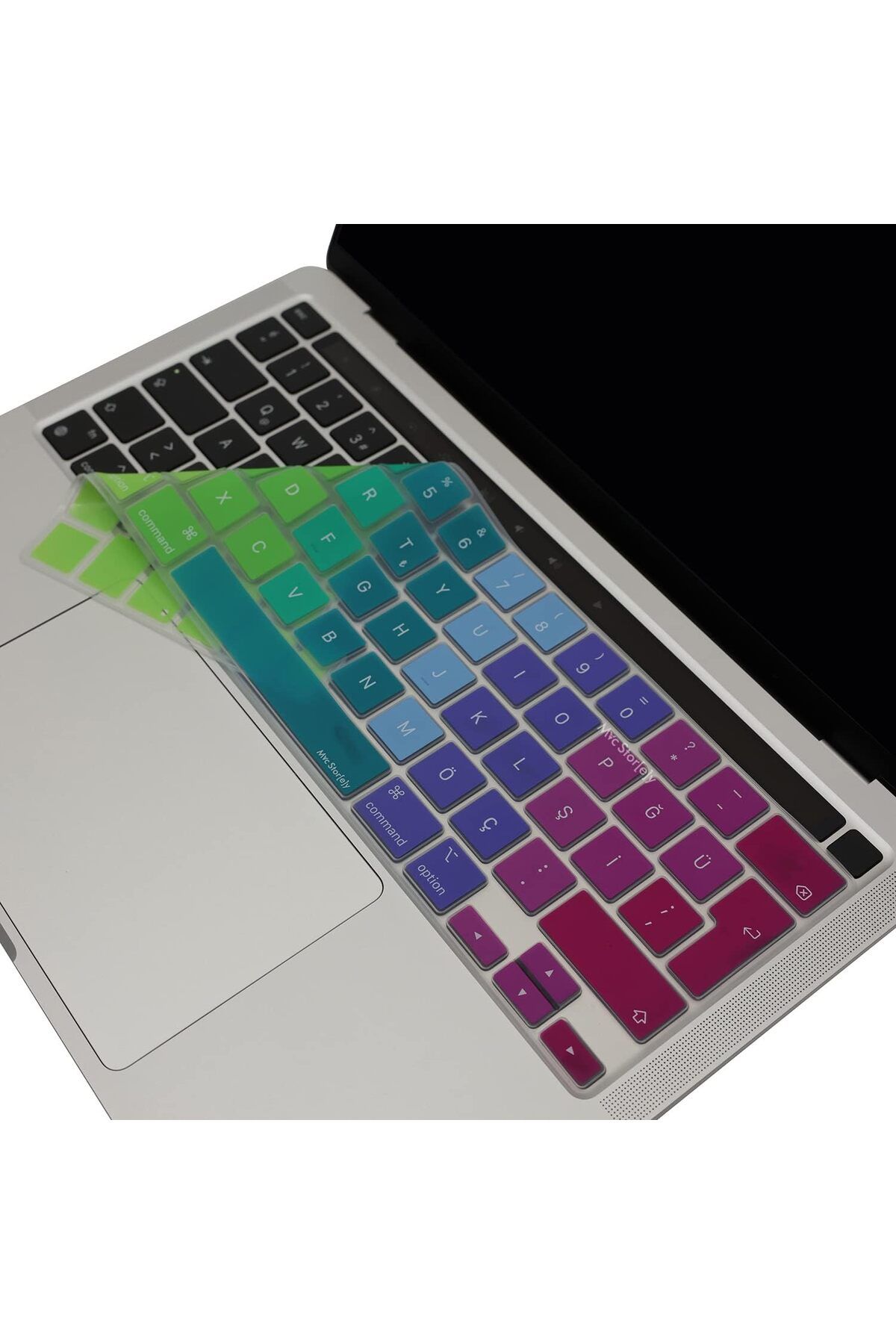 DERİK KADROĞLU Macbook Pro M1-M2 13inç Klavye Koruyucu Türkçe Q (Touchbarlı) A2338 A2289 A2251 A2141