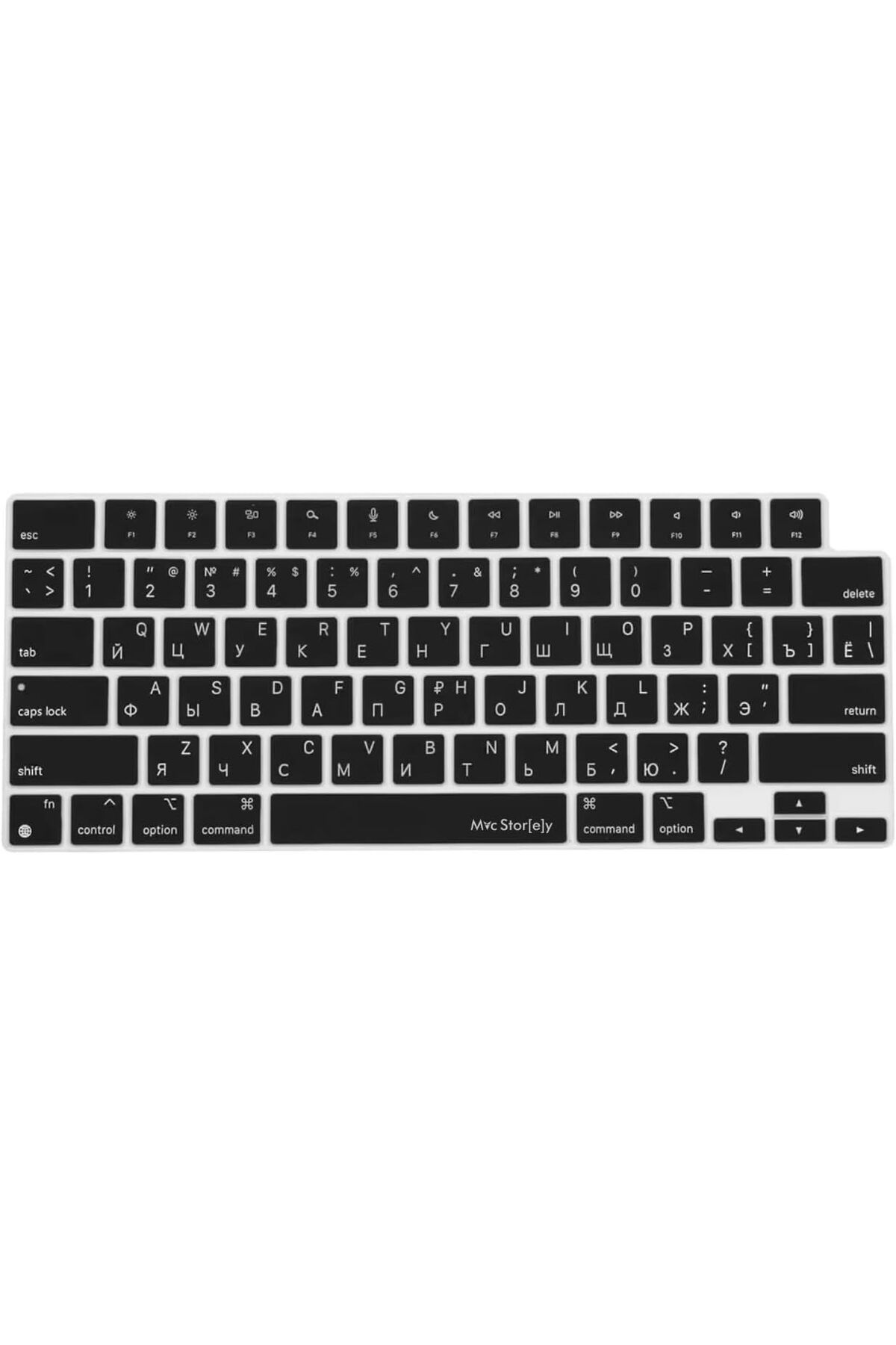 KDROĞLU KDROGLU Rusça Klavye Koruyucu Macbook Air-Pro M1-M2-M3 (TouchID'li) A2681 A3113 A2941 A3114 A2442 A