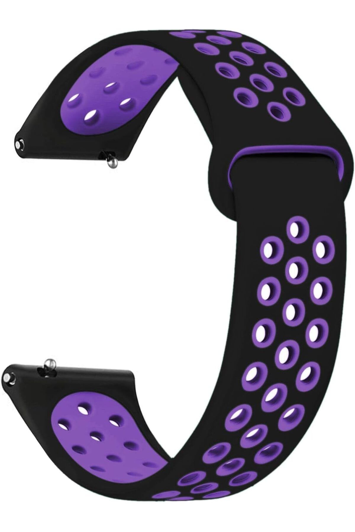 KDROĞLU KDROGLU Amazfit GTS 4 Mini Rainbow Sport Band Kordon Siyah Mor New Desing 1109836