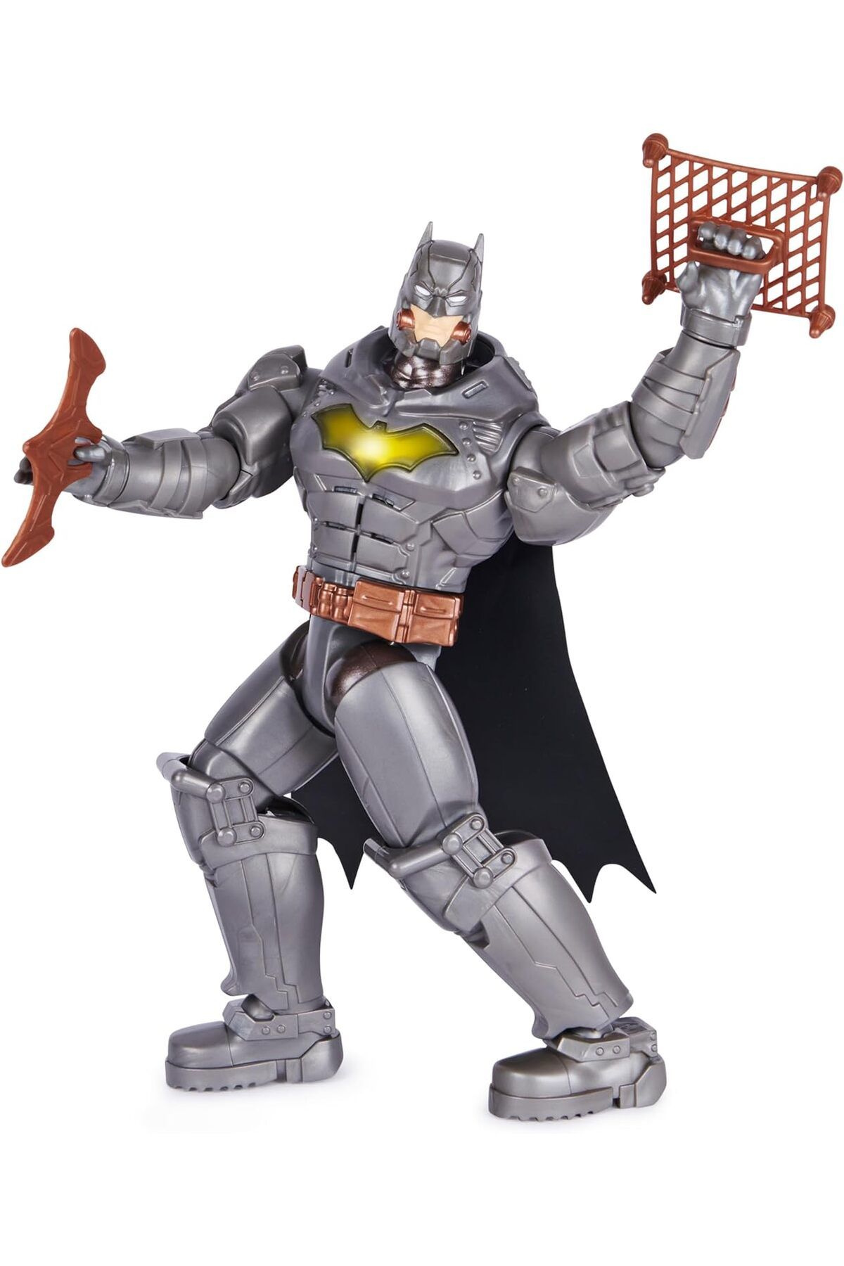 KDROĞLU KDROGLU Comics Batman 30cm Deluxe - yumruk ve fırlatma fonksiyonlu aksiyon figürü, 5 parça ekipm